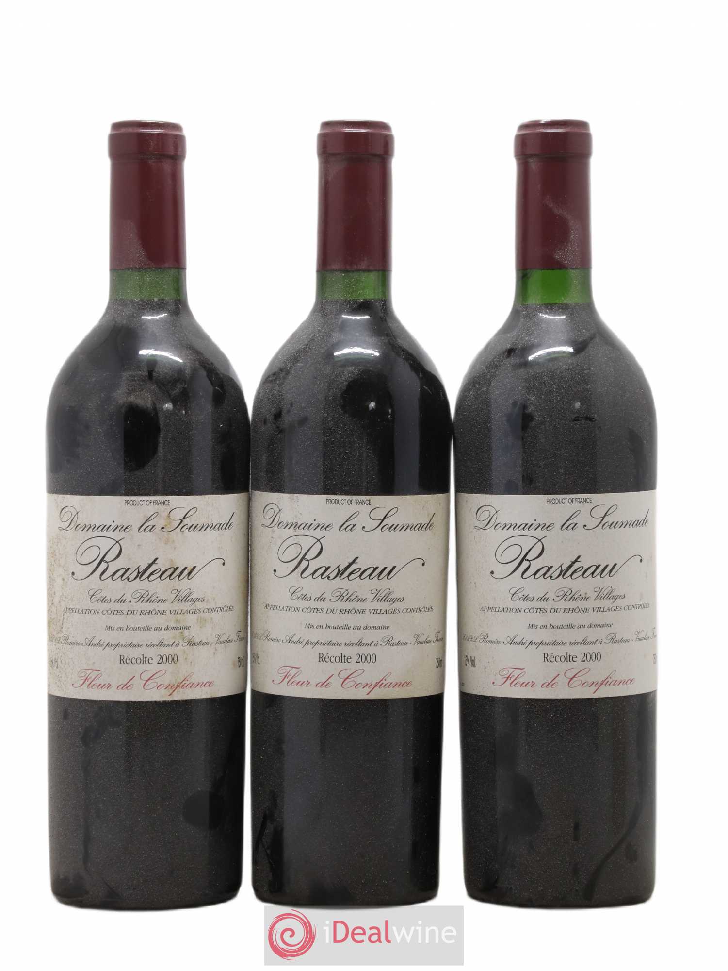 Rasteau Fleur de confiance La Soumade (Domaine) 2000 - Lot de 3 bouteilles - 0