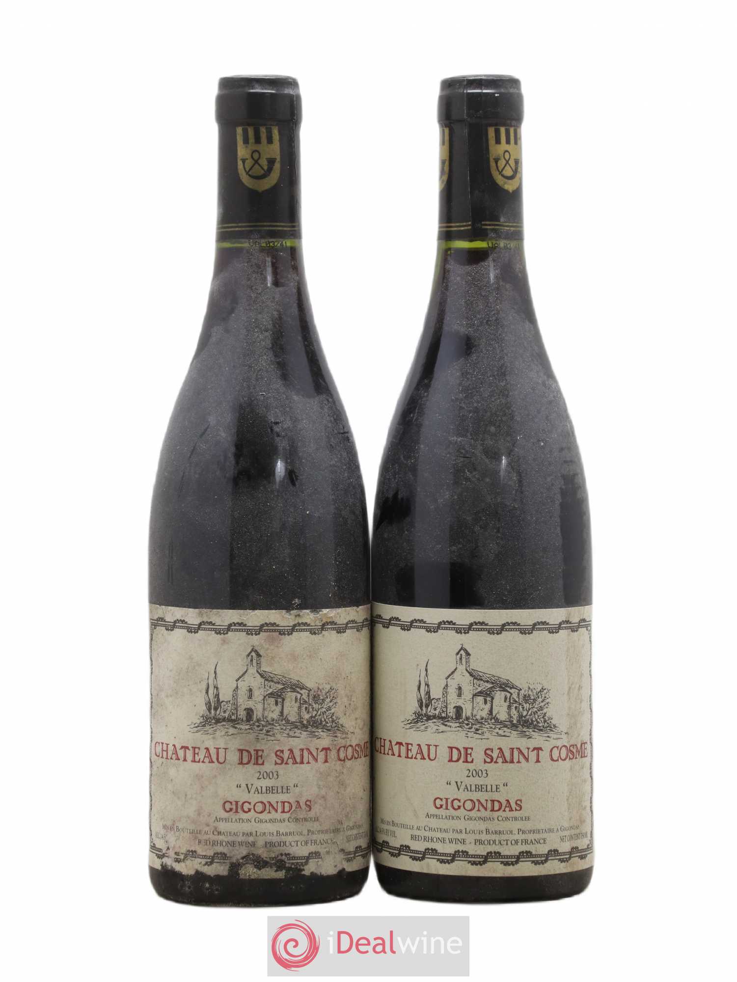 Gigondas Valbelle Saint Cosme 2003 - Lot de 2 bouteilles - 0