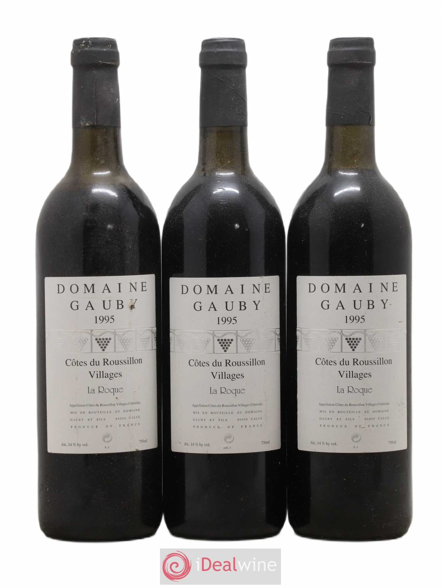 Côtes du Roussillon Villages La Roque Gauby (Domaine) 1995 - Lot de 3 bouteilles - 0