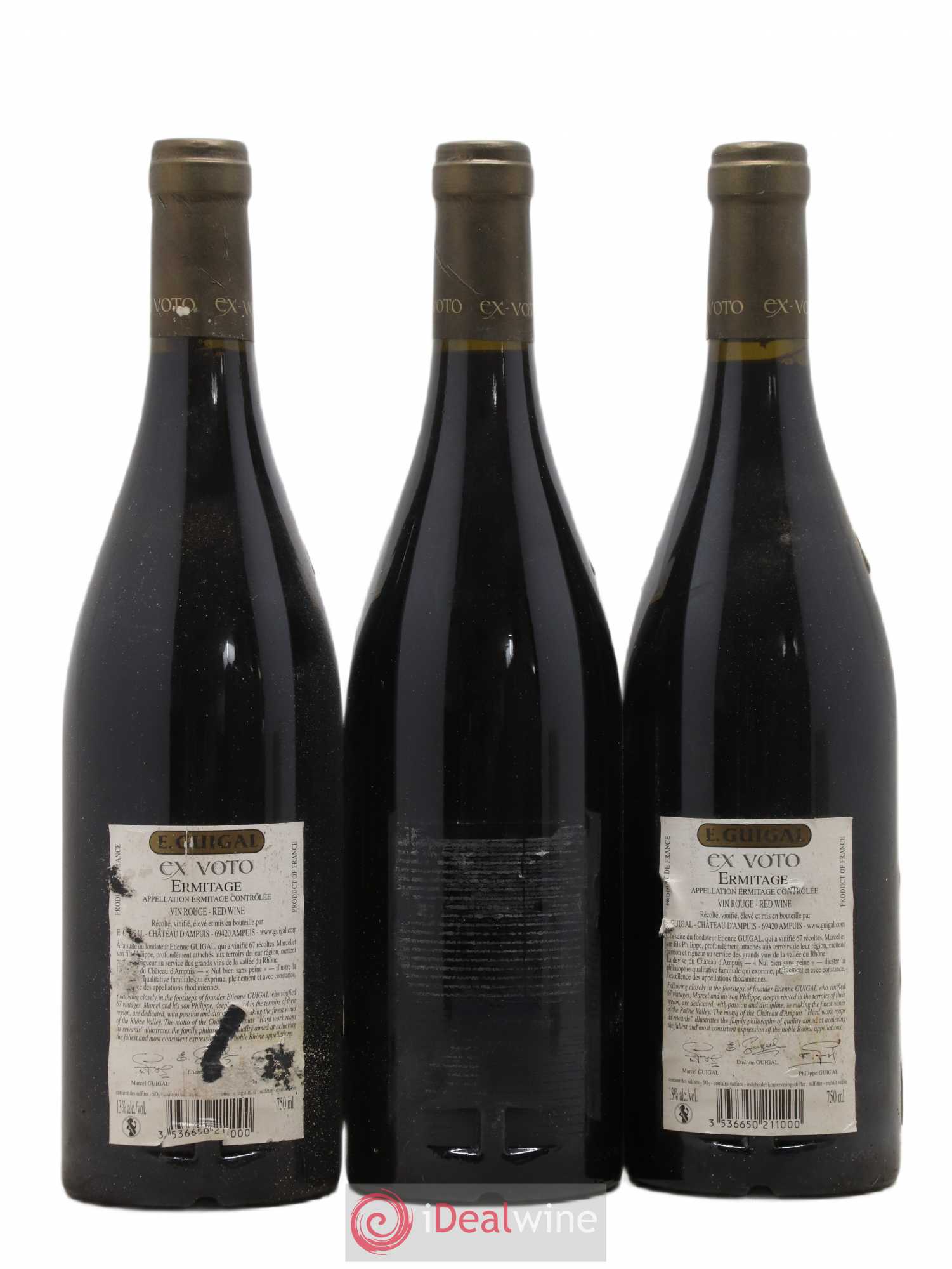 Ermitage Ex Voto Guigal 2005 - Lot de 3 bouteilles - 1