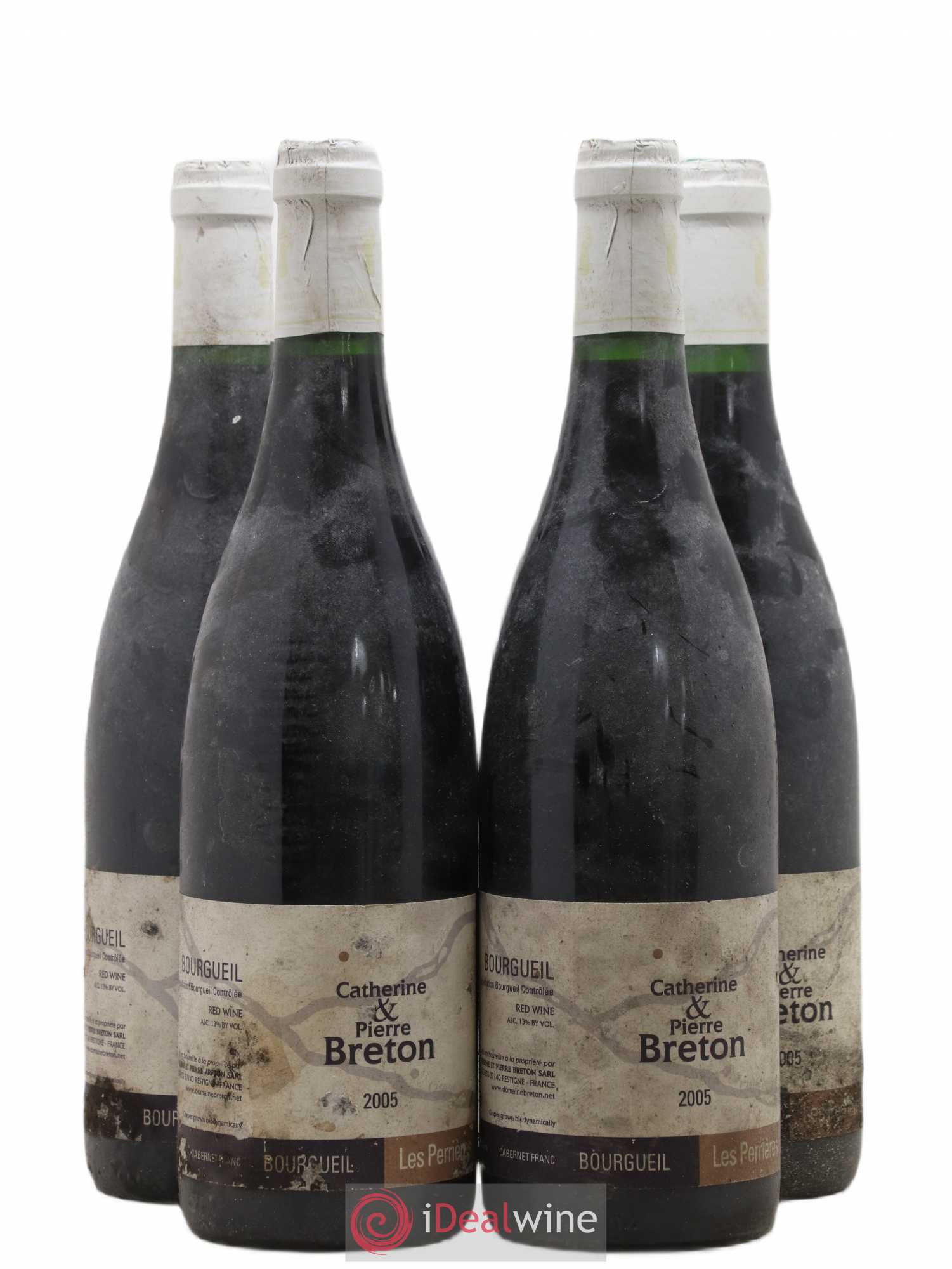 Bourgueil Les Perrières Catherine et Pierre Breton 2005 - Lot de 4 bouteilles - 0