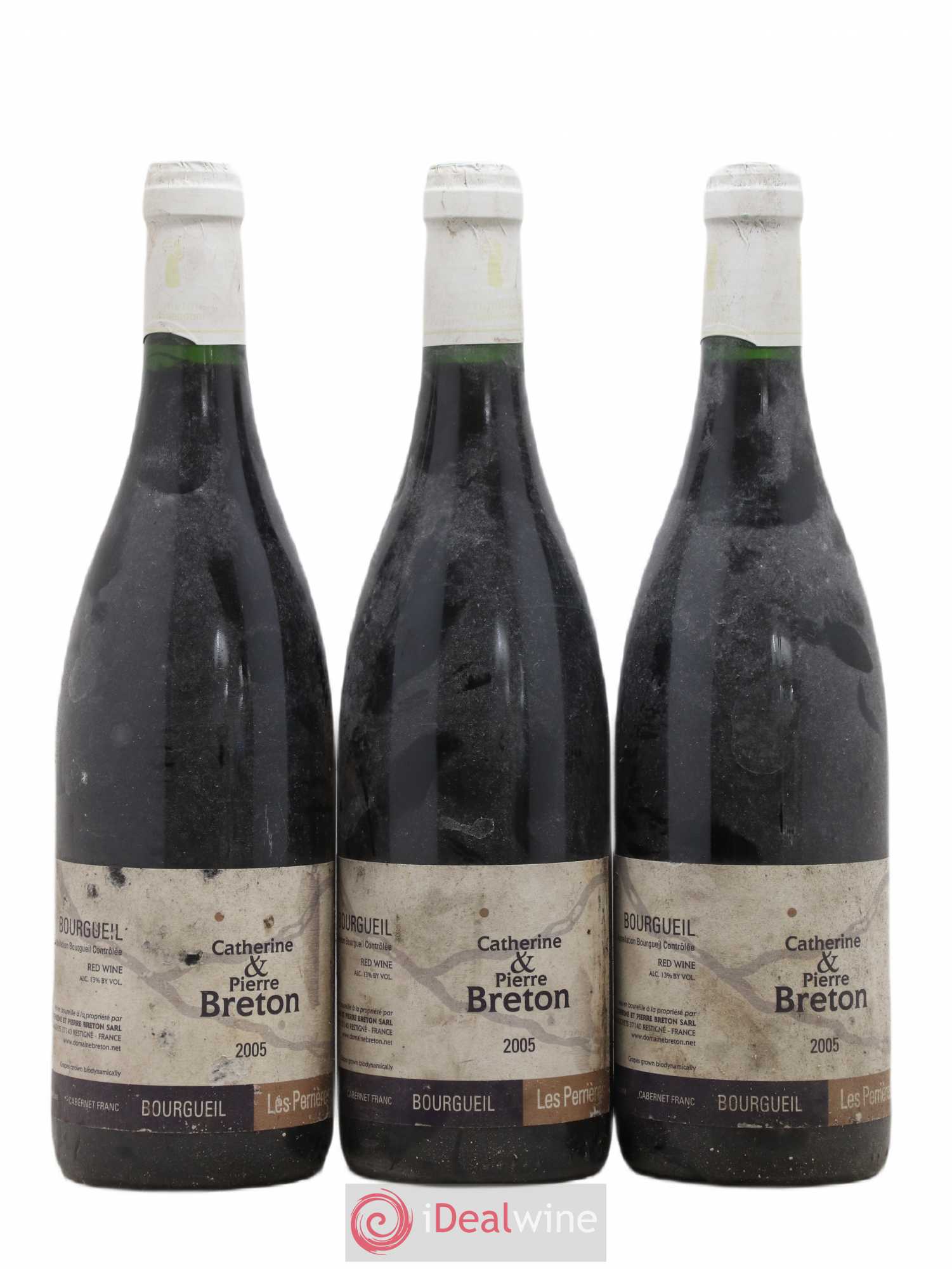 Bourgueil Les Perrières Catherine et Pierre Breton 2005 - Lot de 3 bouteilles - 0