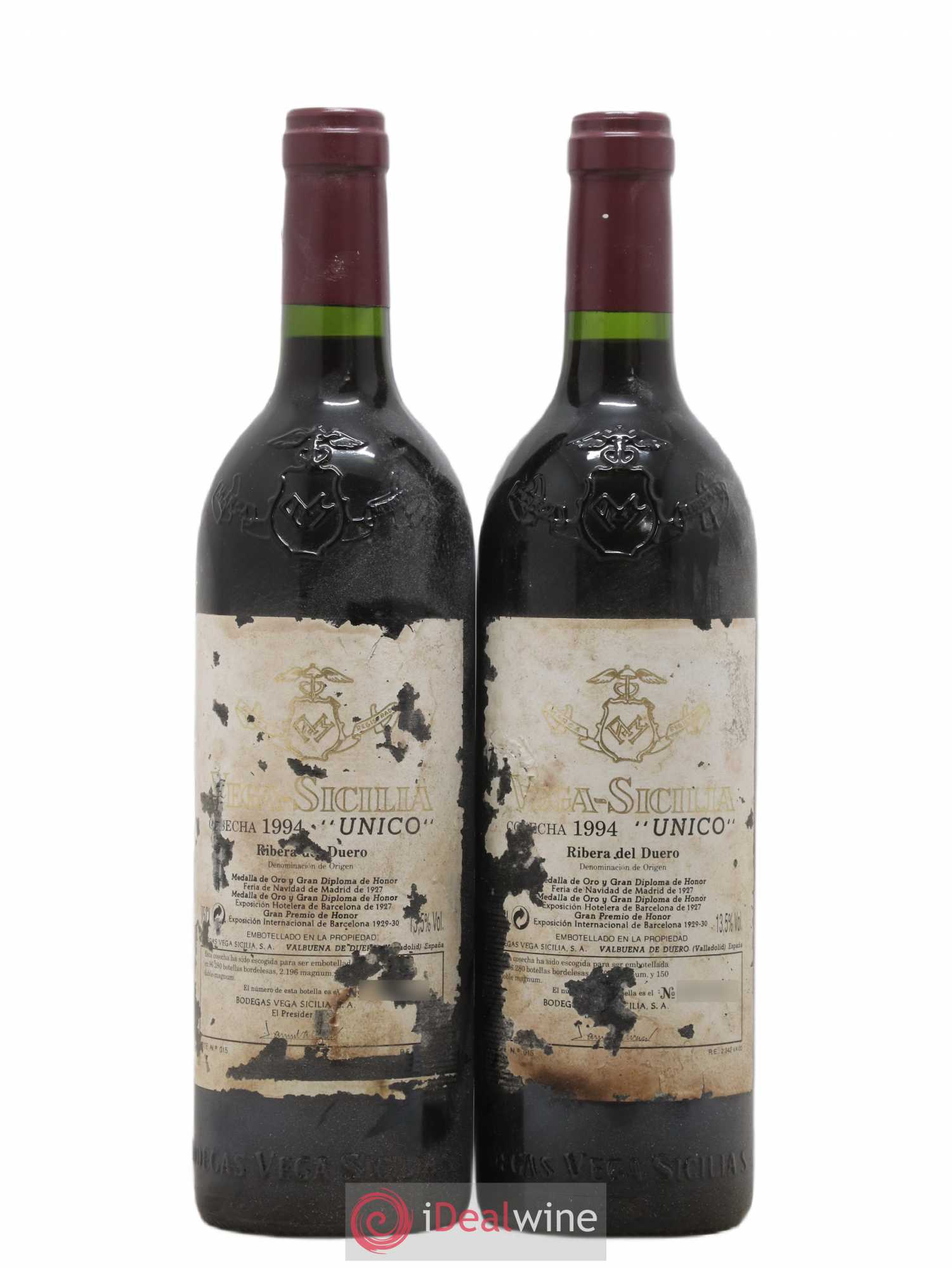 Ribera Del Duero DO Vega Sicilia Unico Famille Alvarez 1994 - Lot de 2 bouteilles - 0