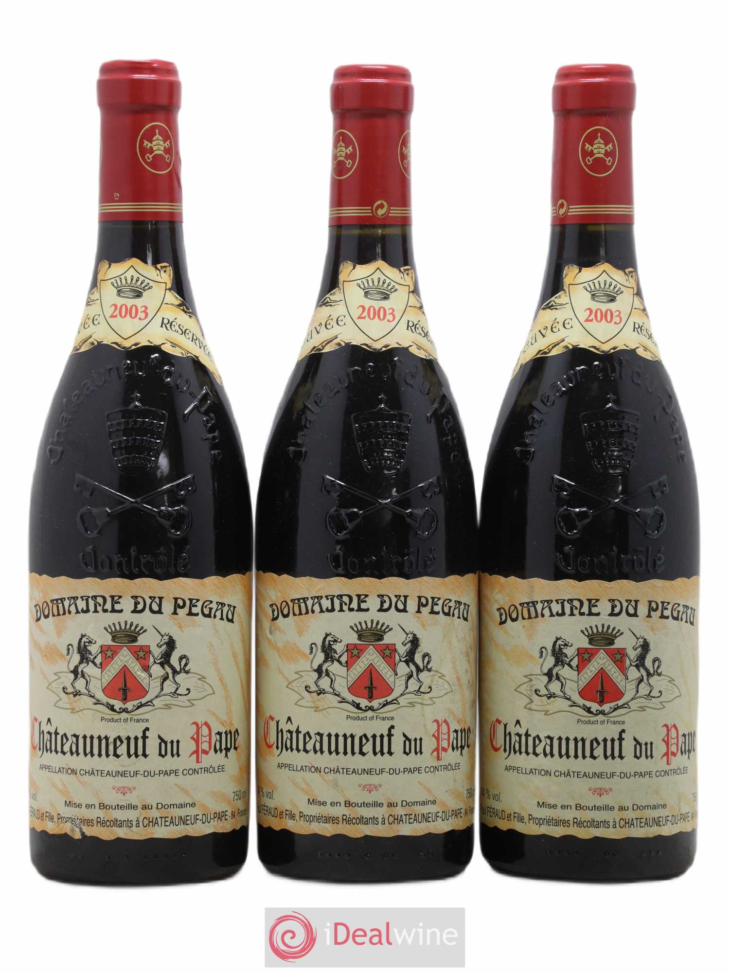 Châteauneuf-du-Pape Domaine du Pégau Cuvée Réservée Paul et Laurence Féraud 2003 - Lot de 3 bouteilles - 0
