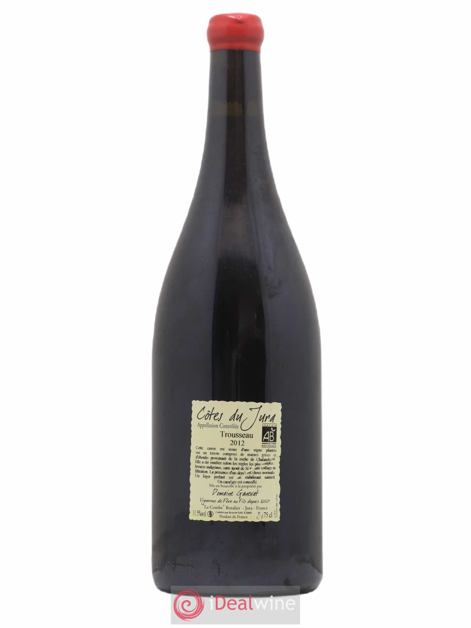Côtes du Jura Plein Sud Jean-François Ganevat (Domaine) Trousseau 2012 - Lot de 1 magnum - 1