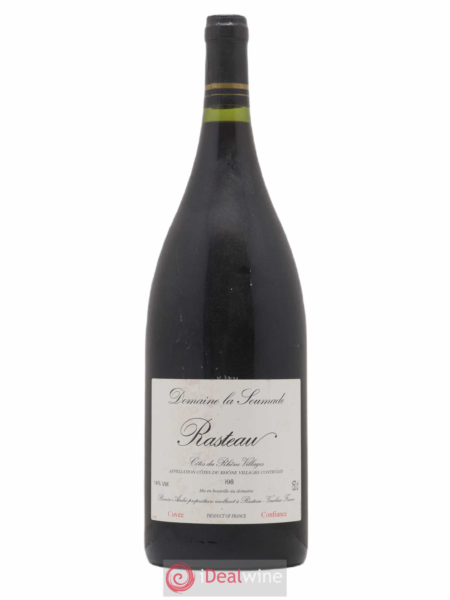 Rasteau Cuvée Confiance La Soumade (Domaine) 1998 - Lot de 1 magnum - 0