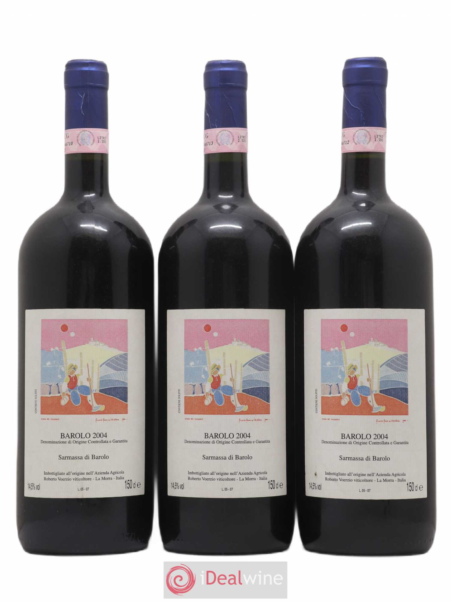 Barolo DOCG Sarmassa Roberto Voerzio 2004 - Lot de 3 magnums - 0