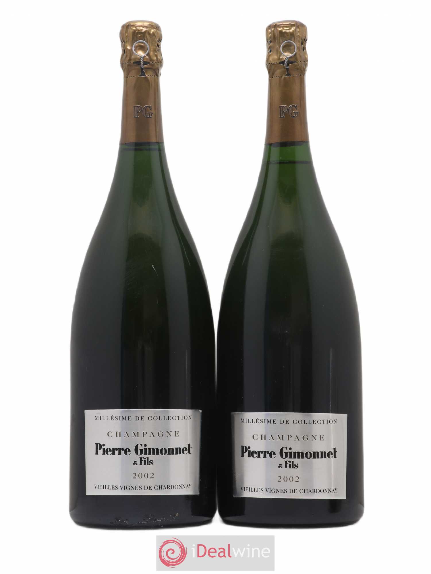 Champagne Vieilles vignes de Chardonnay Pierre Gimonnet 2002 - Posten von 2 Magnum - 0