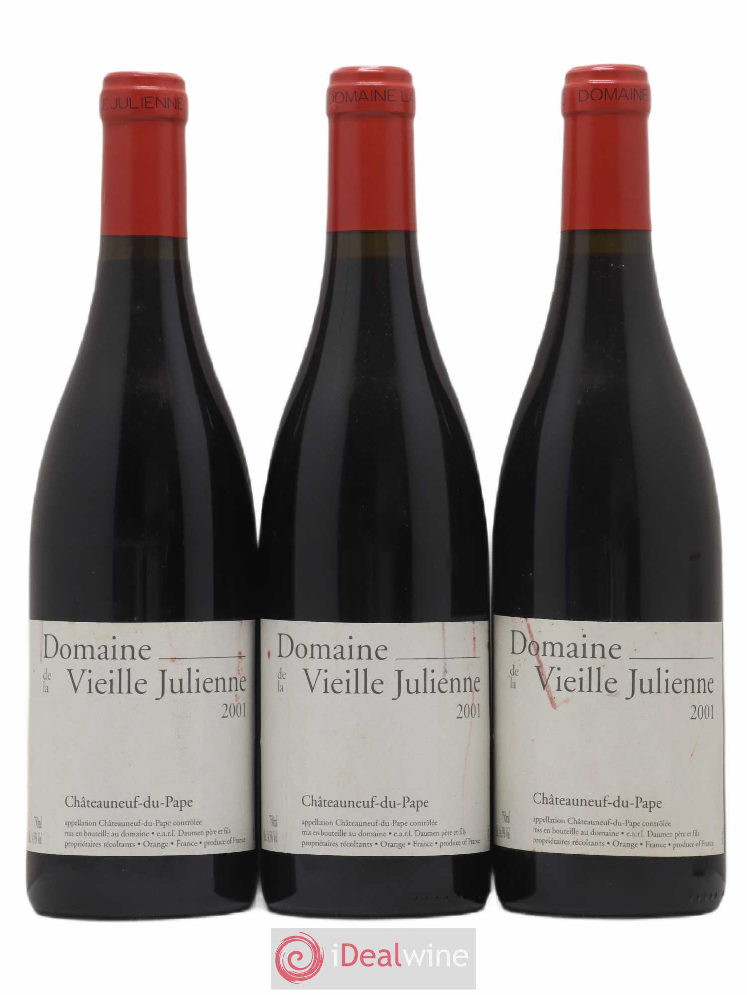 Châteauneuf-du-Pape Vieille Julienne (Domaine de la) Jean-Paul Daumen 2001 - Lot de 3 bouteilles - 0