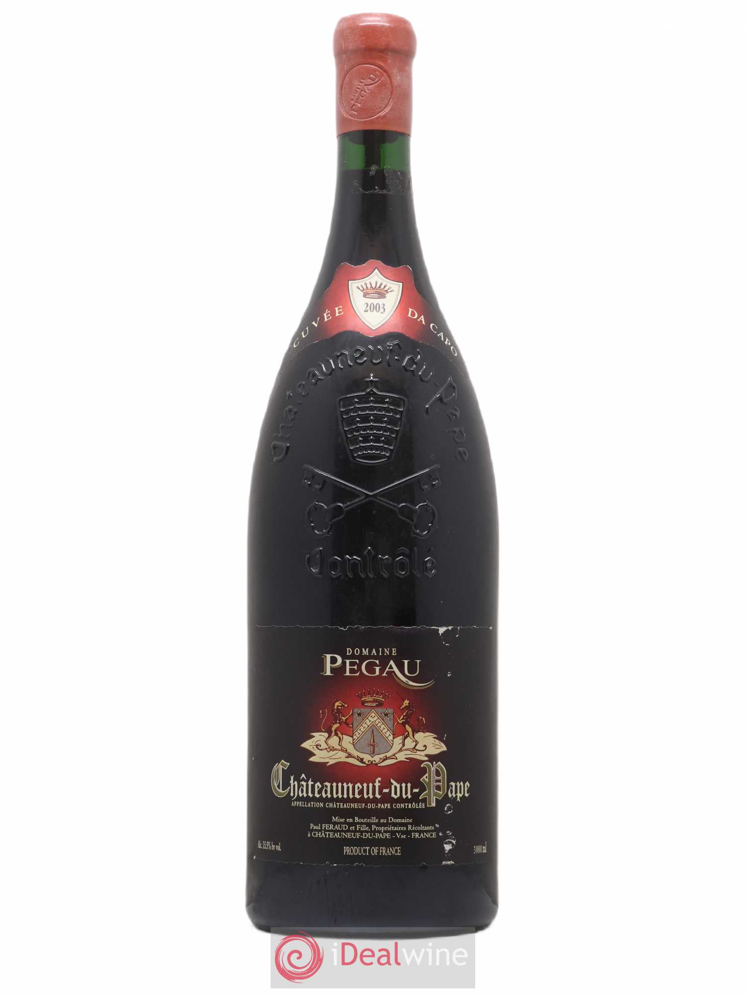 Châteauneuf-du-Pape Domaine du Pégau Cuvée Da Capo Paul et Laurence Féraud 2003 - Lot de 1 double magnum - 0