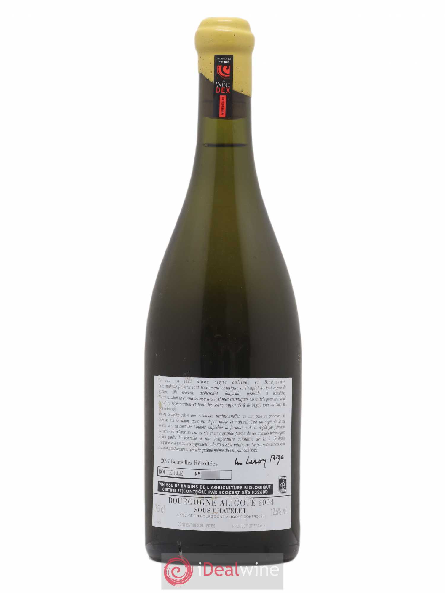 Bourgogne Aligoté Sous Chatelet d'Auvenay (Domaine) 2004 - Lot de 1 bouteille - 1