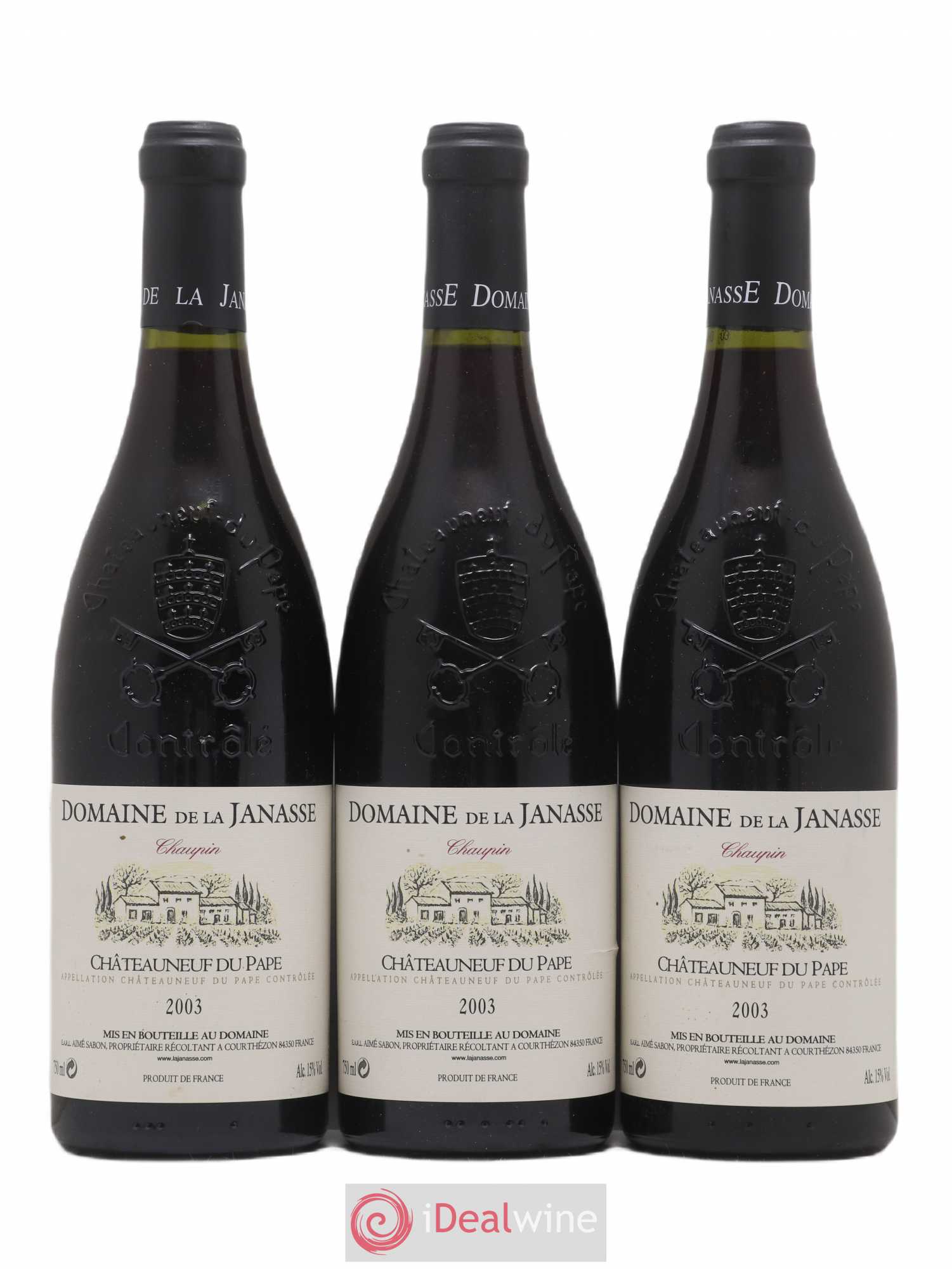 Châteauneuf-du-Pape Cuvée Chaupin La Janasse (Domaine de) 2003 - Lot de 3 bouteilles - 0
