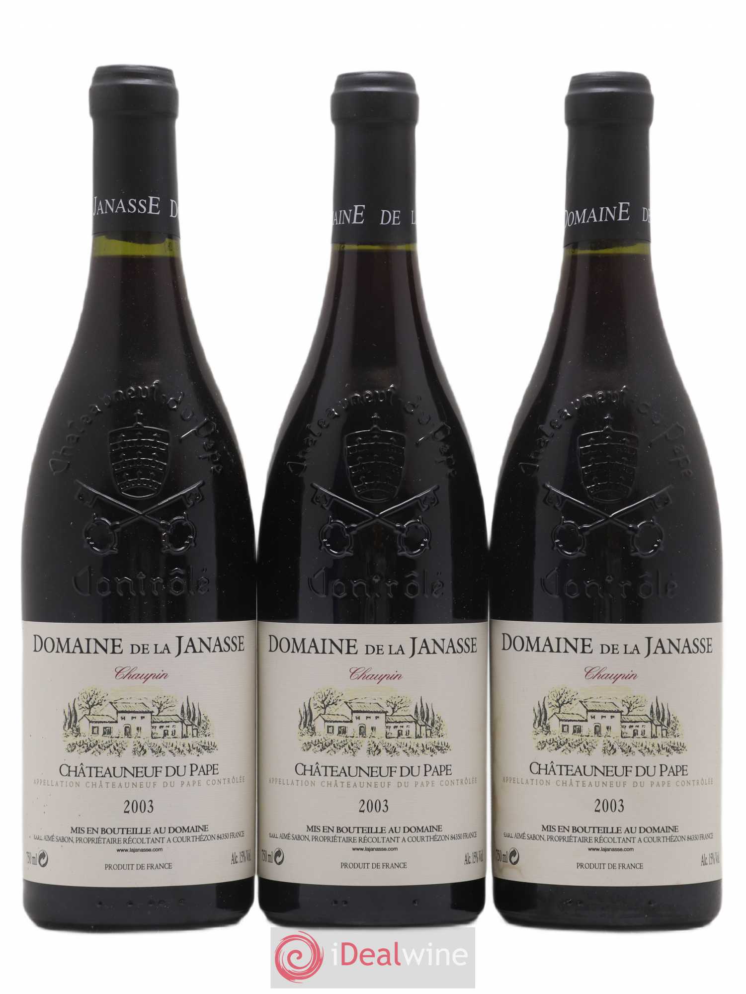 Châteauneuf-du-Pape Cuvée Chaupin La Janasse (Domaine de) 2003 - Lot de 3 bouteilles - 0