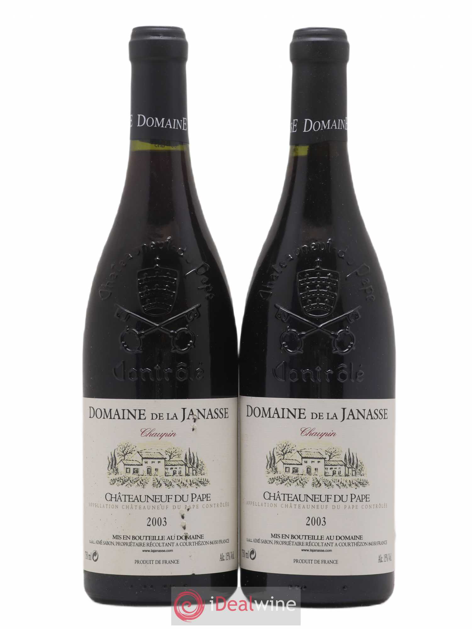 Châteauneuf-du-Pape Cuvée Chaupin La Janasse (Domaine de) 2003 - Lot de 2 bouteilles - 0