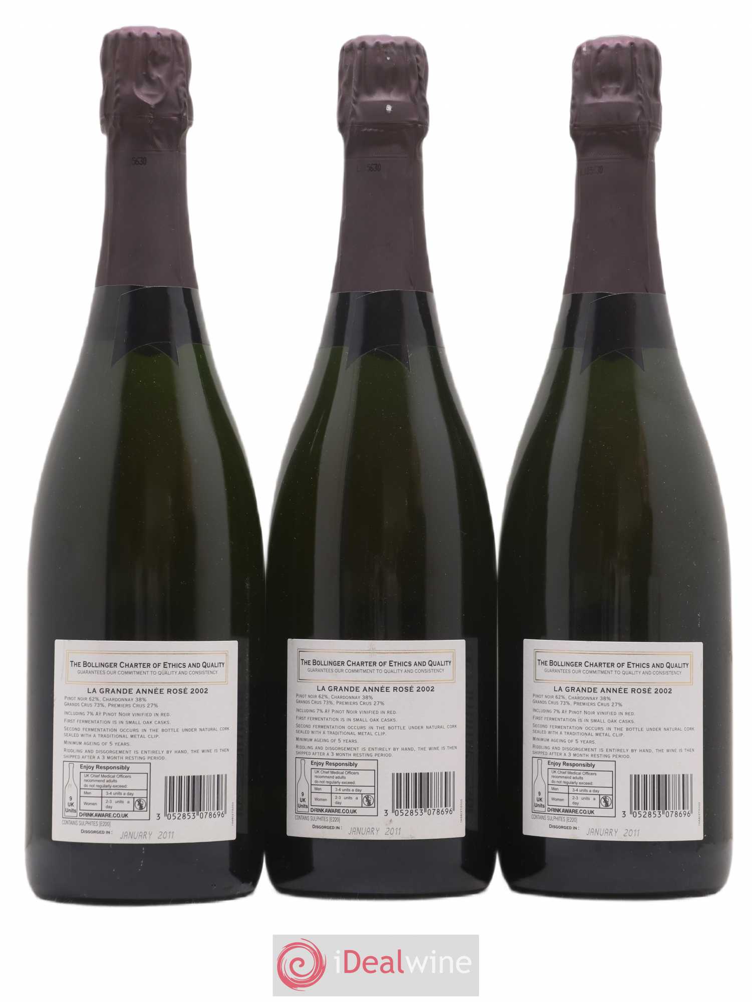 Grande Année Brut Bollinger 2002 - Lot de 3 bouteilles - 1