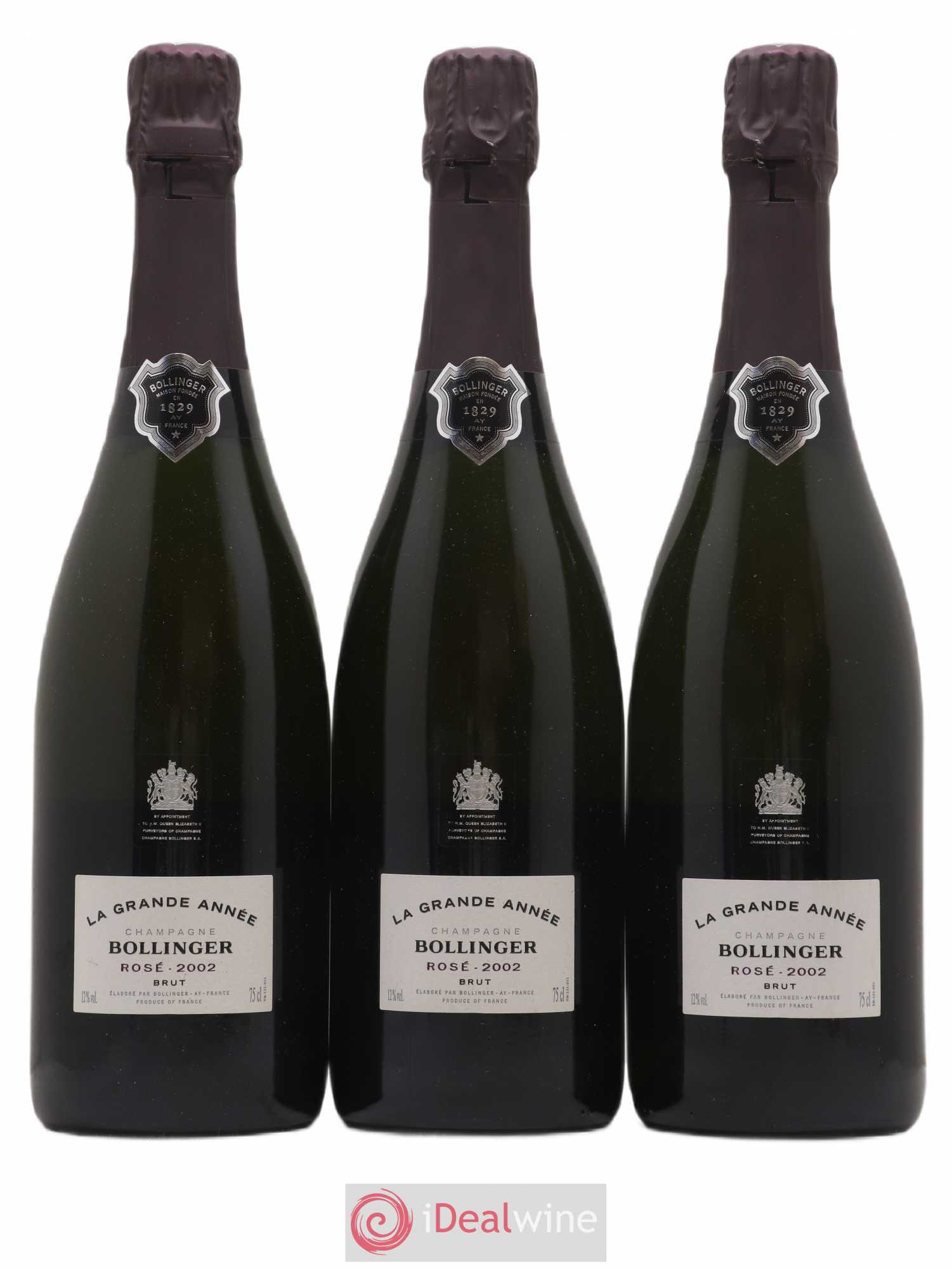 Grande Année Brut Bollinger 2002 - Lot de 3 bouteilles - 0