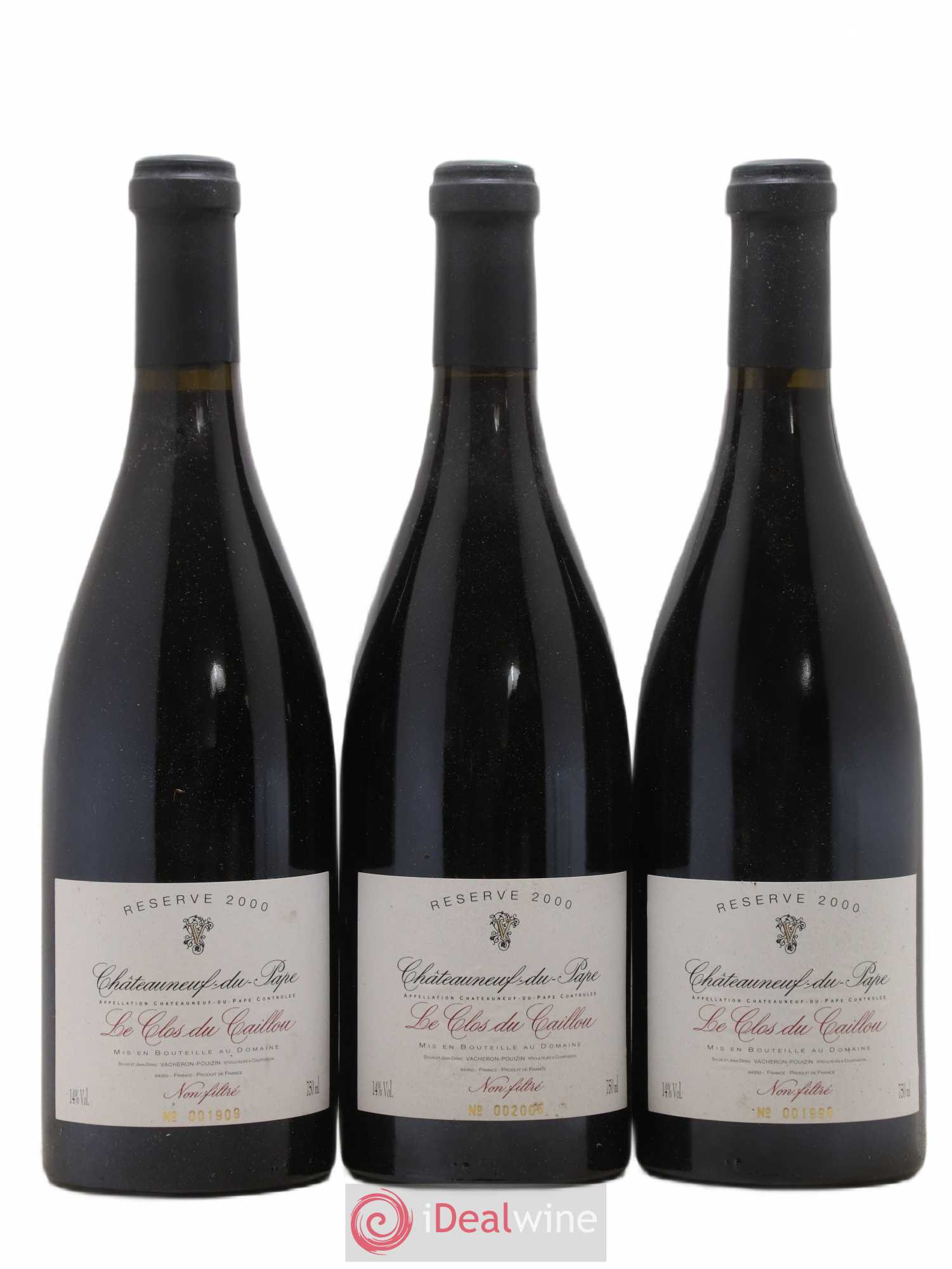 Châteauneuf-du-Pape Domaine Le Clos du Caillou Réserve Sylvie Vacheron 2000 - Lot de 6 bouteilles - 1