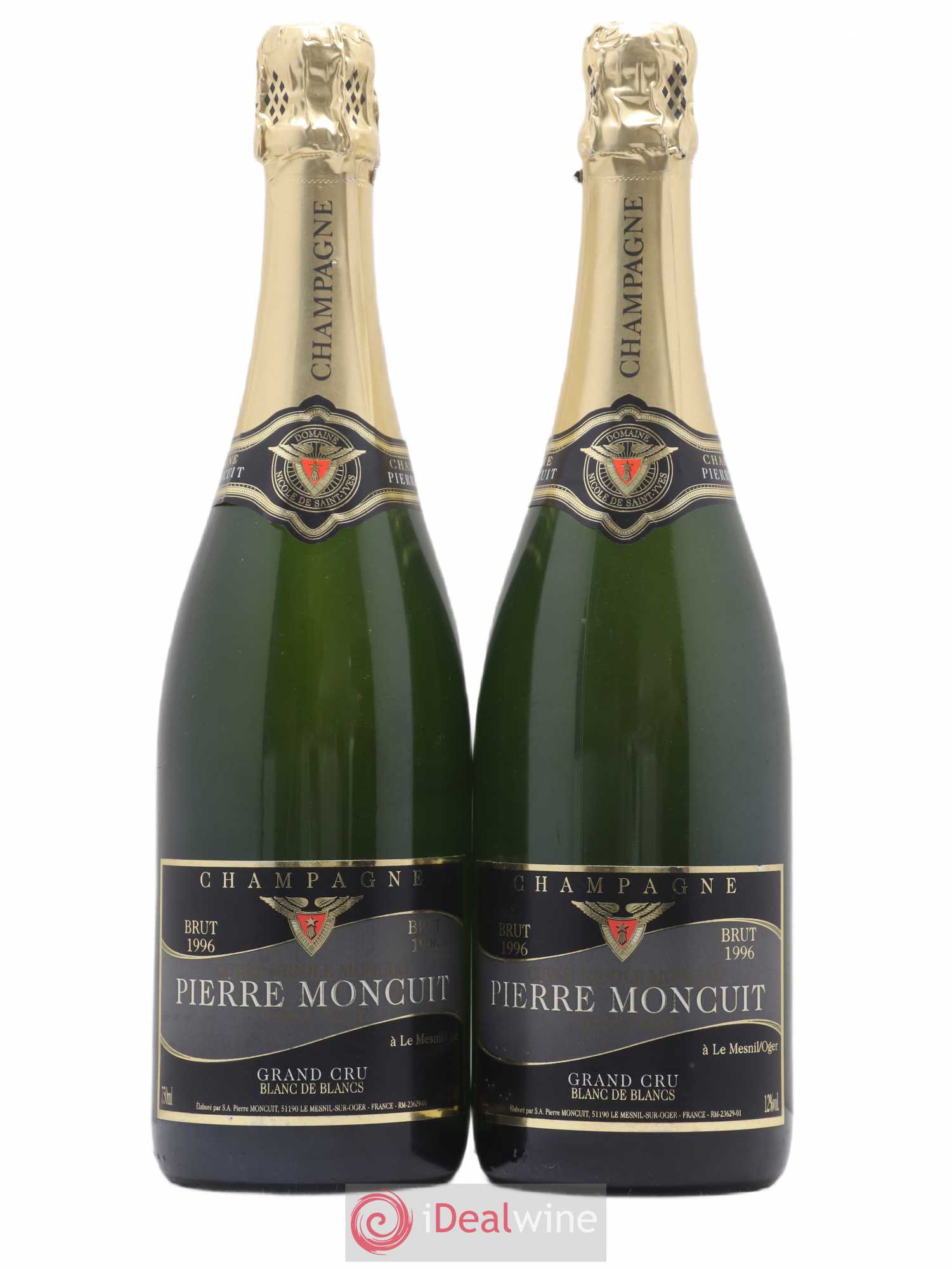 Brut Blanc de Blancs Pierre Moncuit 1996 - Lot de 2 bouteilles - 0