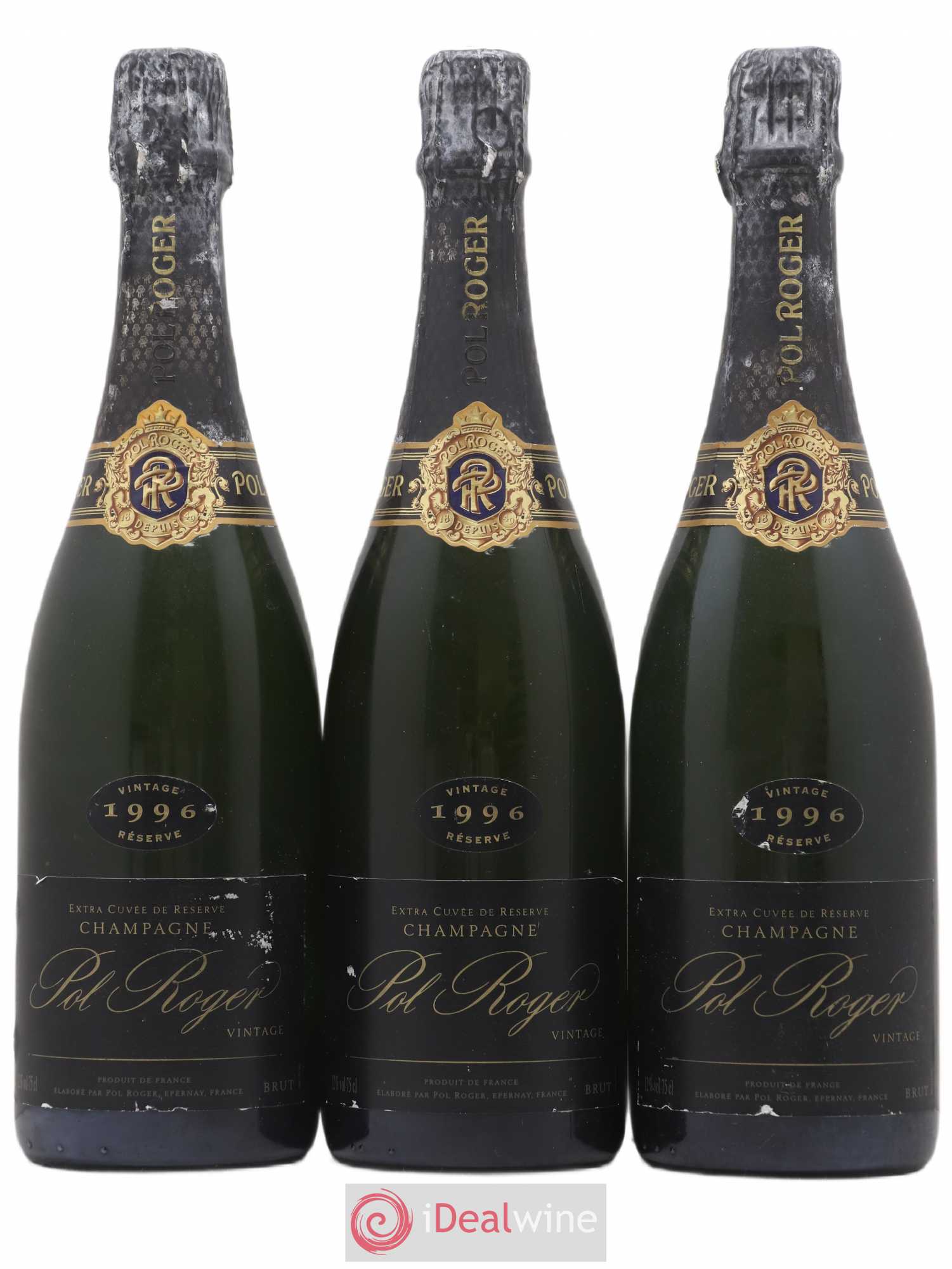 Brut Vintage Pol Roger Réserve 1996 - Lot de 3 bouteilles - 0