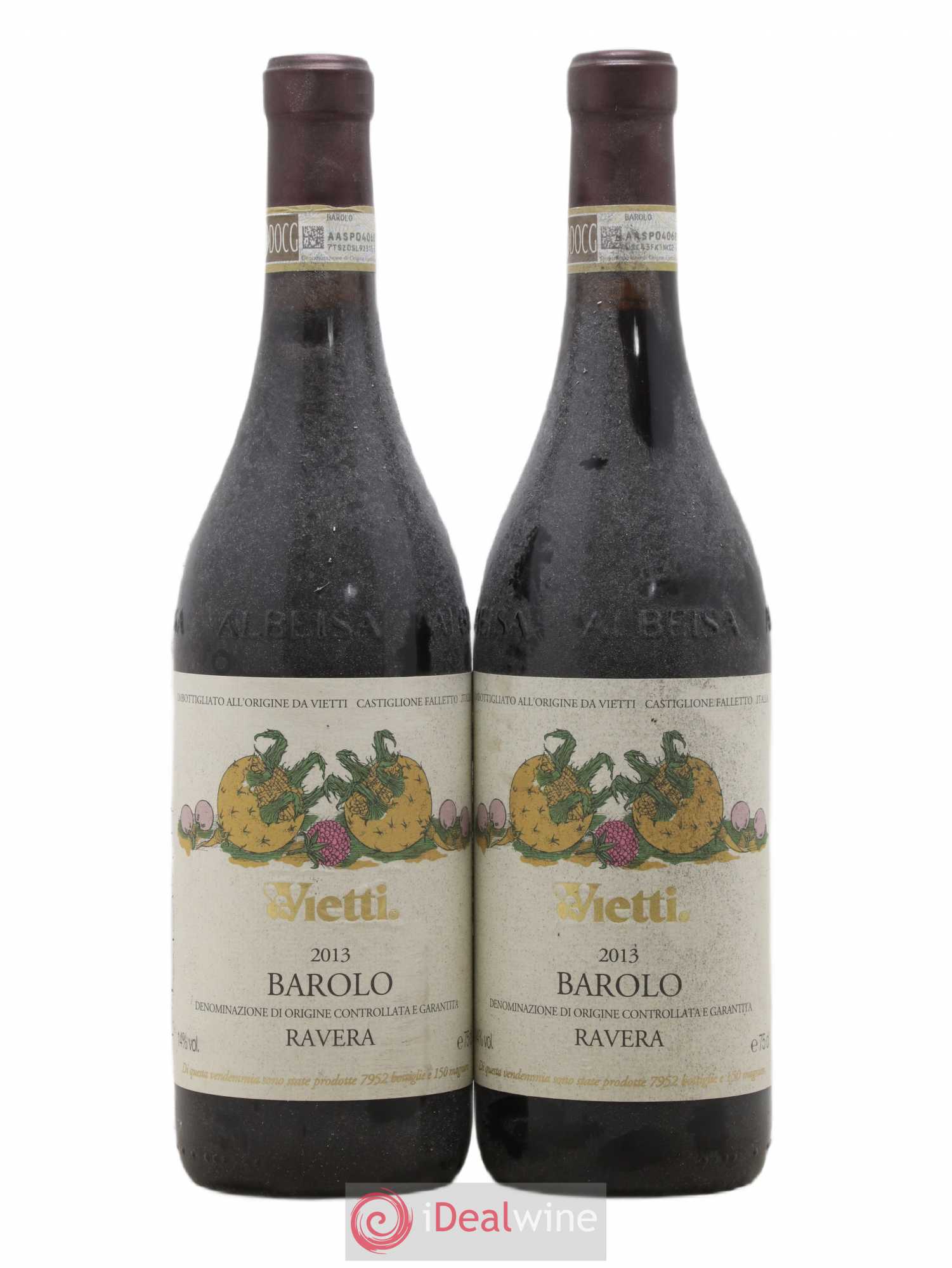 Barolo DOCG Ravera Vietti 2013 - Posten von 2 Flaschen - 0