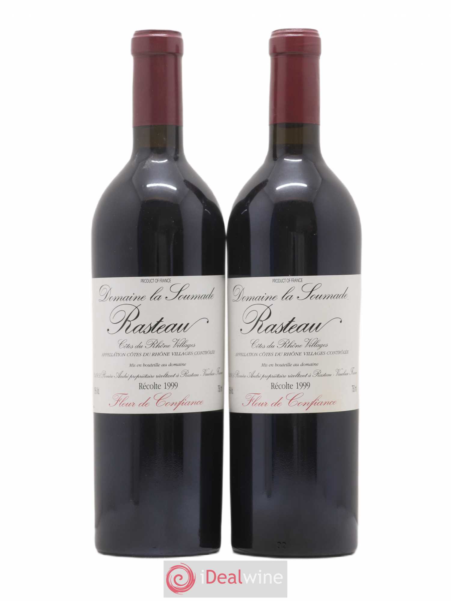 Rasteau Fleur de confiance La Soumade (Domaine) 1999 - Lot de 2 bouteilles - 0