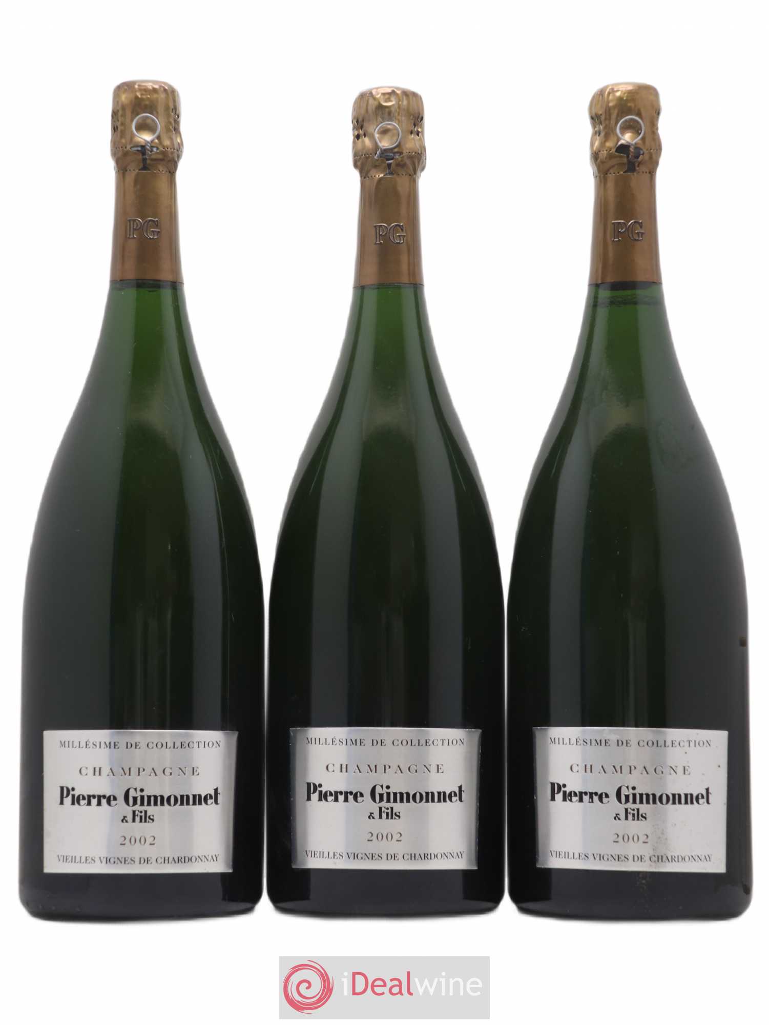 Champagne Vieilles vignes de Chardonnay Pierre Gimonnet 2002 - Posten von 3 Magnum - 0