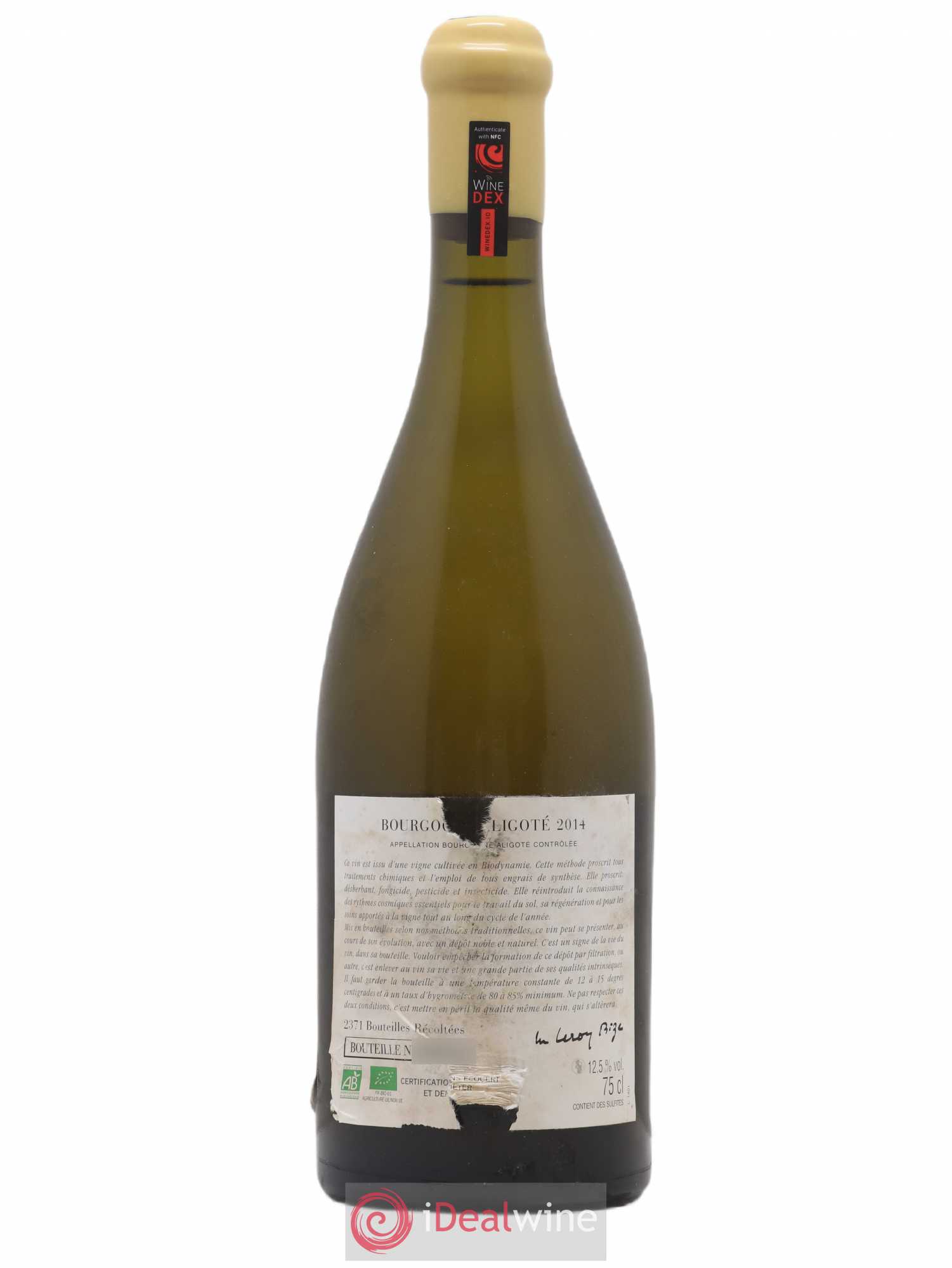 Bourgogne Aligoté Sous Chatelet d'Auvenay (Domaine) 2014 - Lot de 1 bouteille - 1