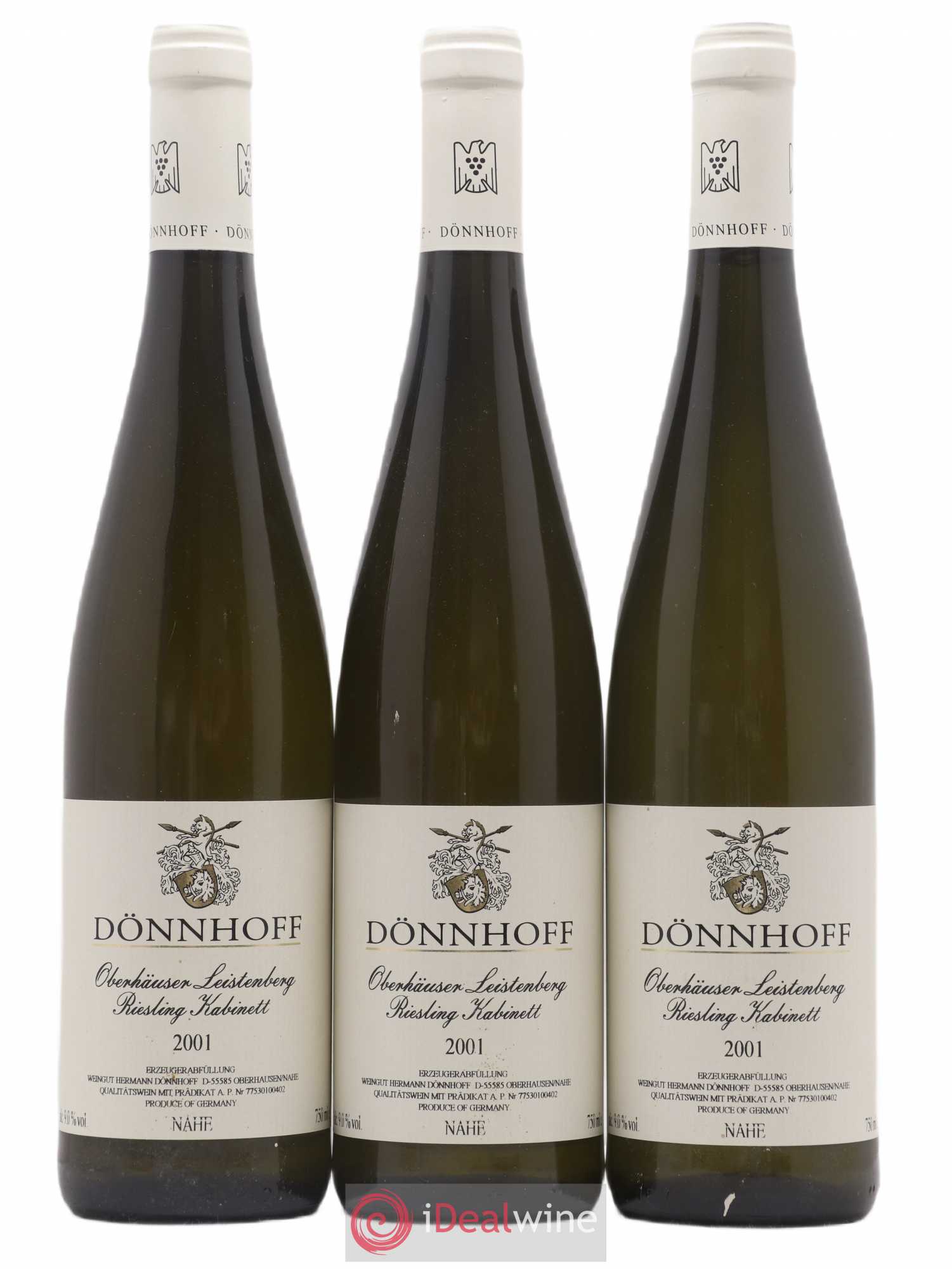 Allemagne Nahe Oberhäuser Leistenberg Kabinett Dönnhoff 2001 - Posten von 3 Flaschen - 0