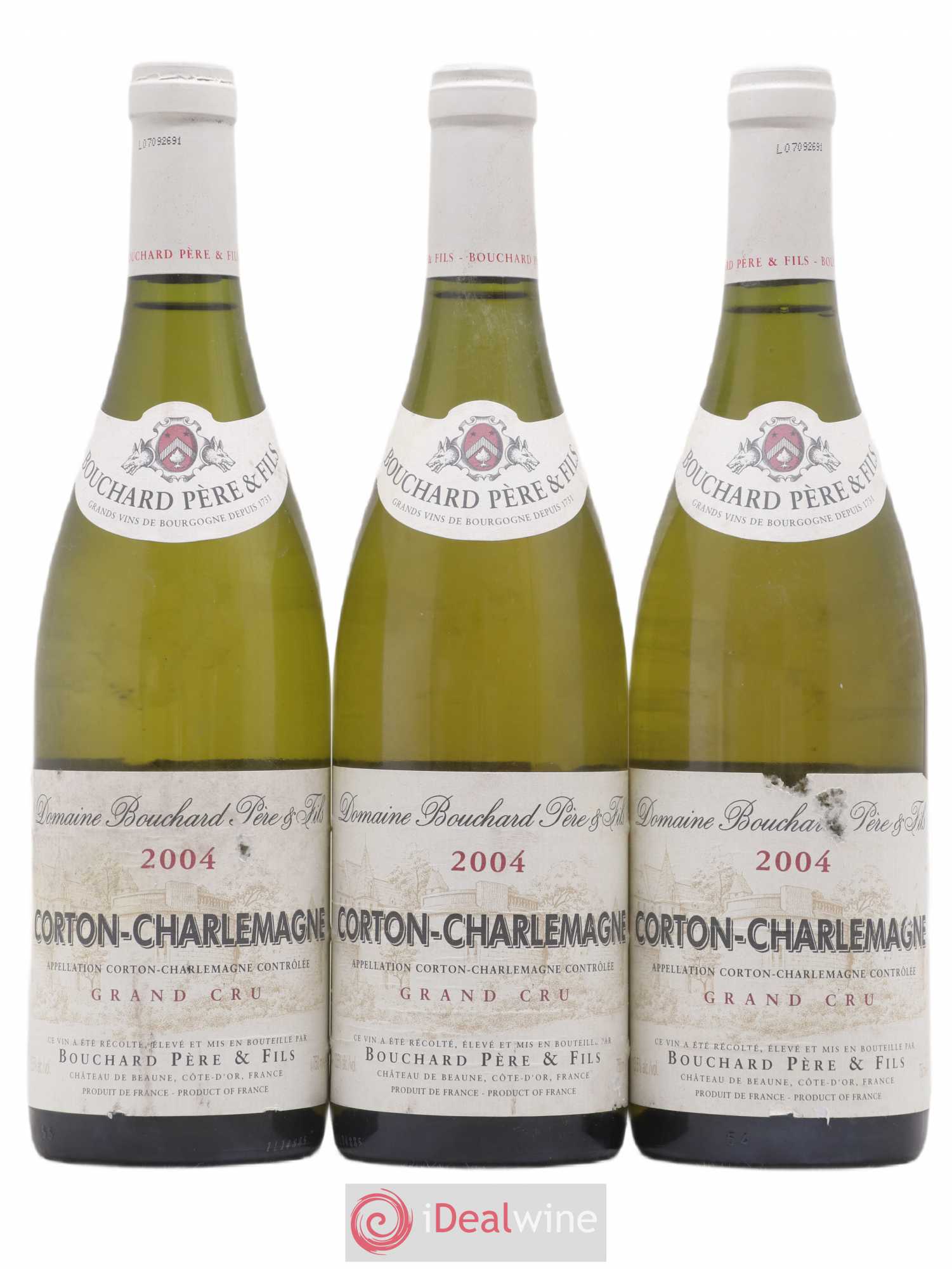 Corton-Charlemagne Grand Cru Bouchard Père & Fils 2004 - Lot de 3 bouteilles - 0