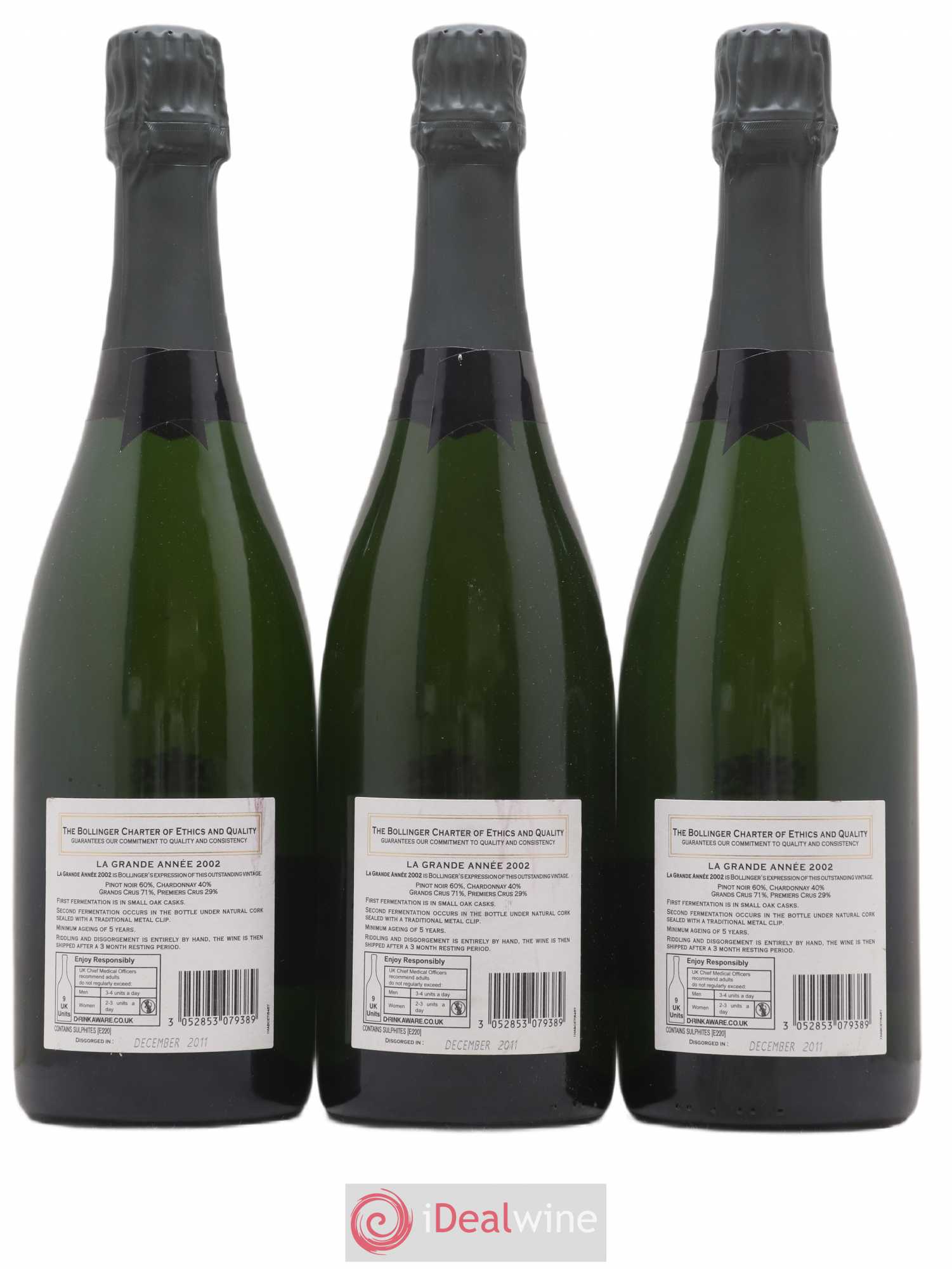 La Grande Année Brut Bollinger 2002 - Lot de 3 bouteilles - 1