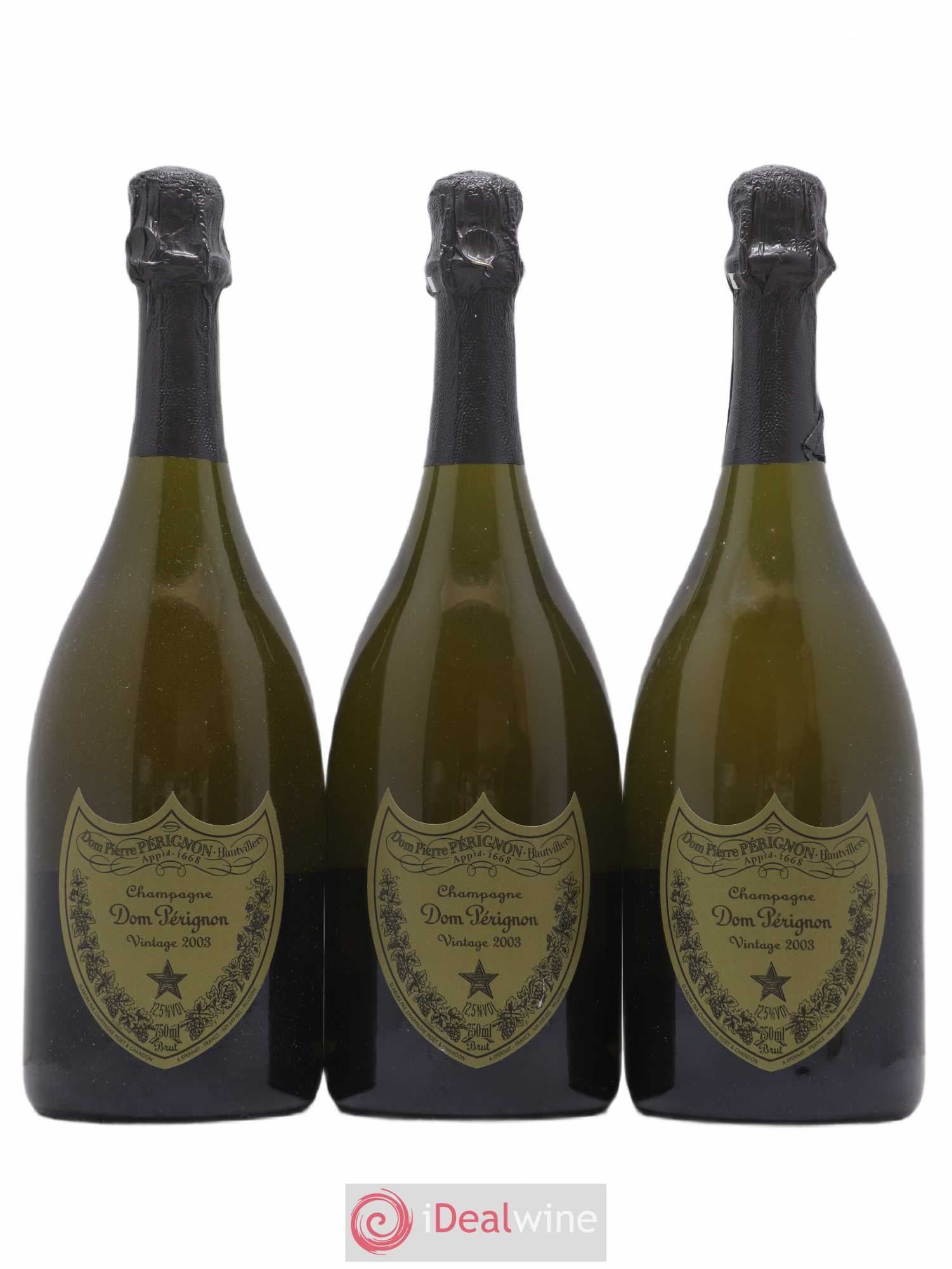 Brut Dom Pérignon 2003 - Lot de 3 bouteilles - 0