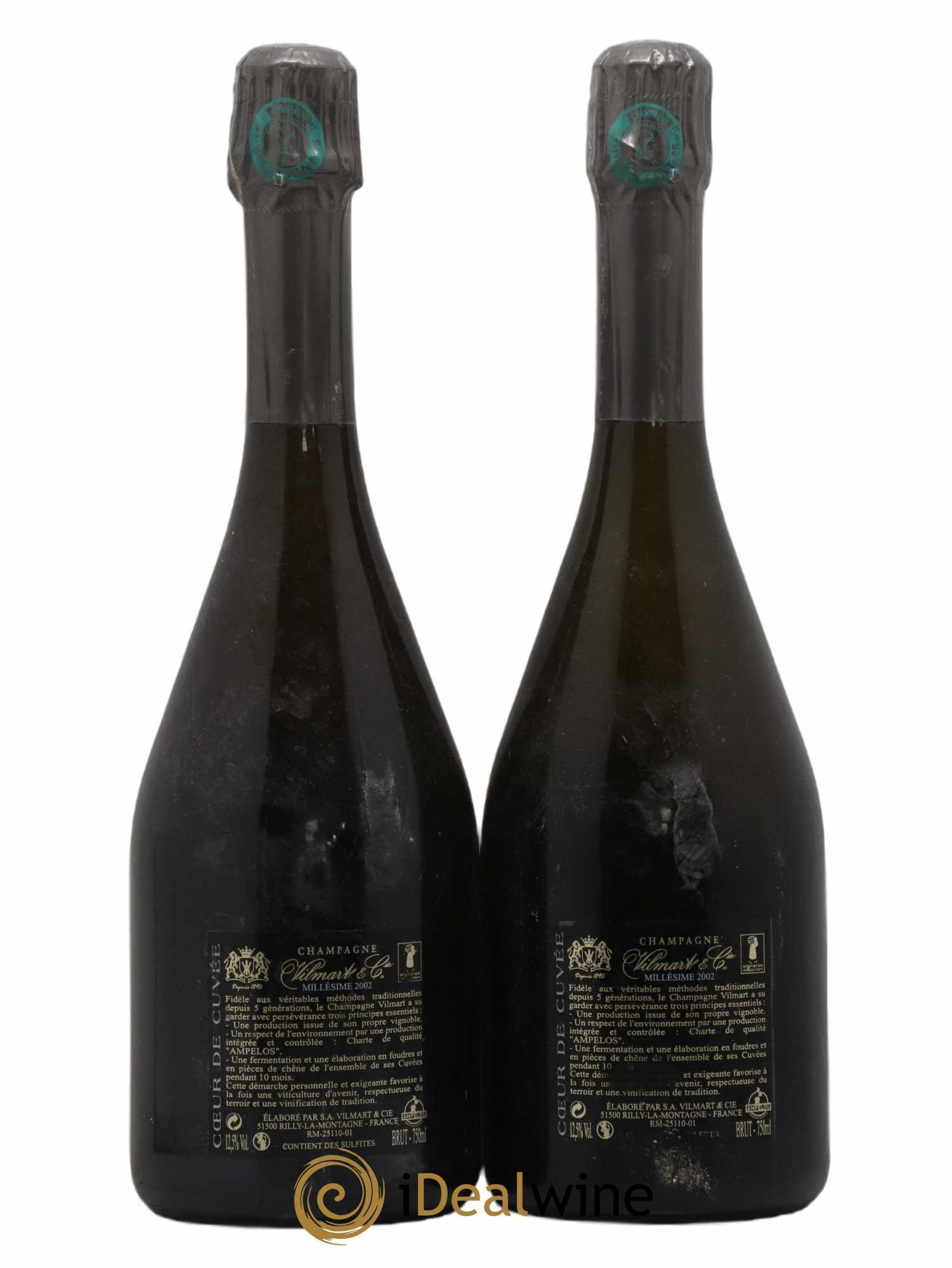 Champagne Vilmart Brut Premier Cru Coeur de cuvée 2002 - Lot de 2 bouteilles - 1