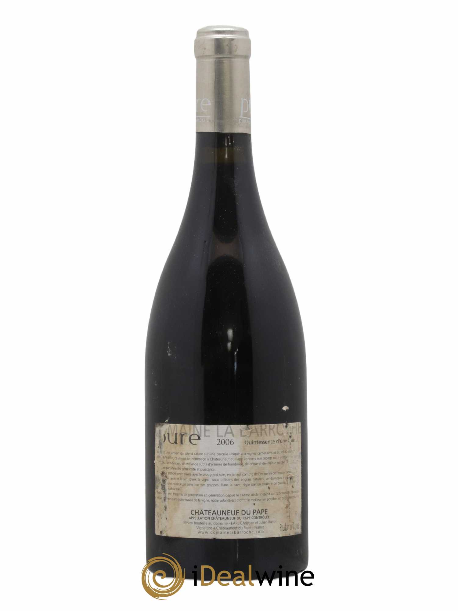Châteauneuf-du-Pape Cuvée Pure Domaine La Barroche 2006 - Lot de 1 bouteille - 1