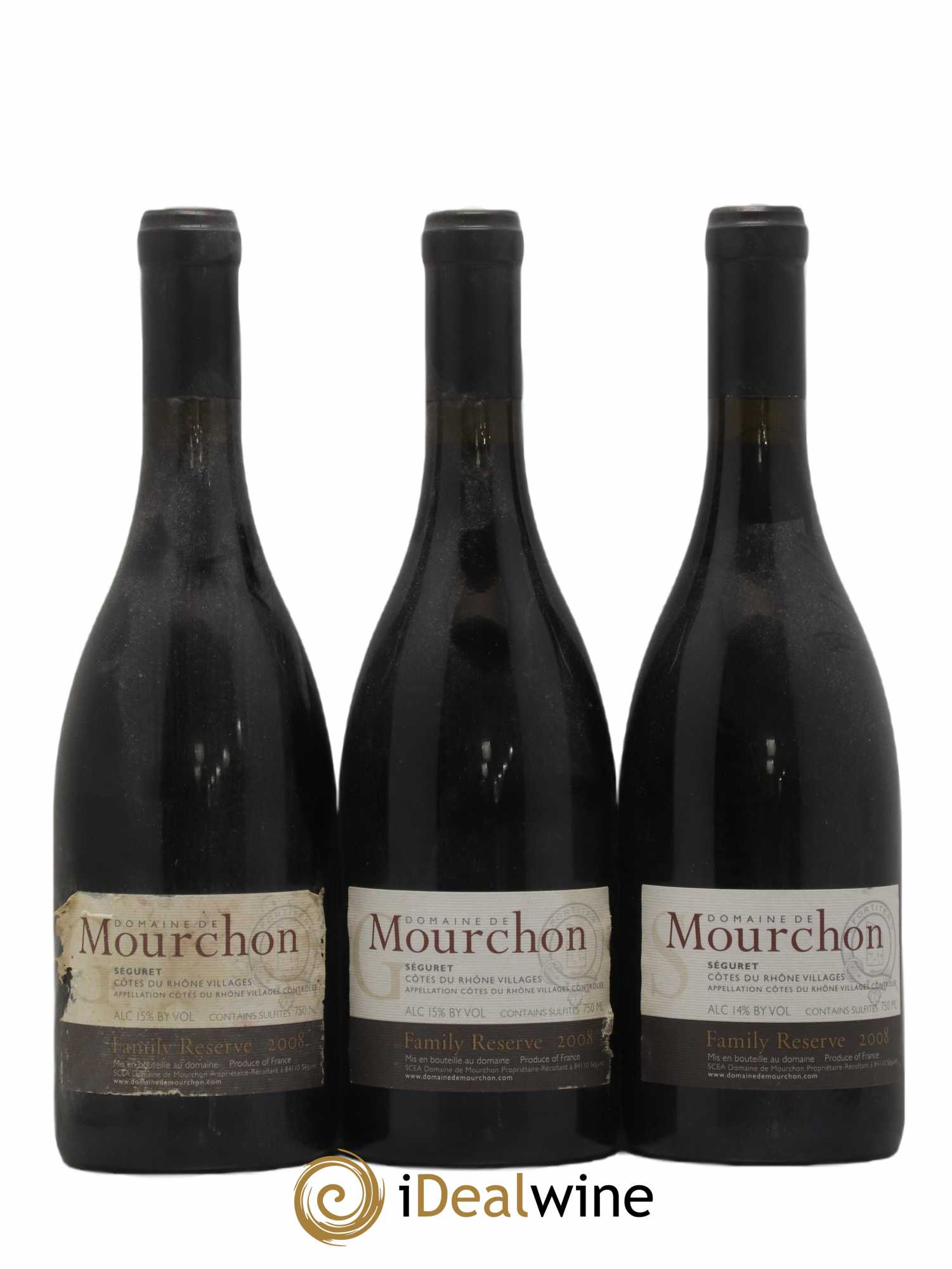 Côtes-du-Rhône Seguret Family Reserve Domaine De Mourchon 2008 - Lot de 3 bouteilles - 0