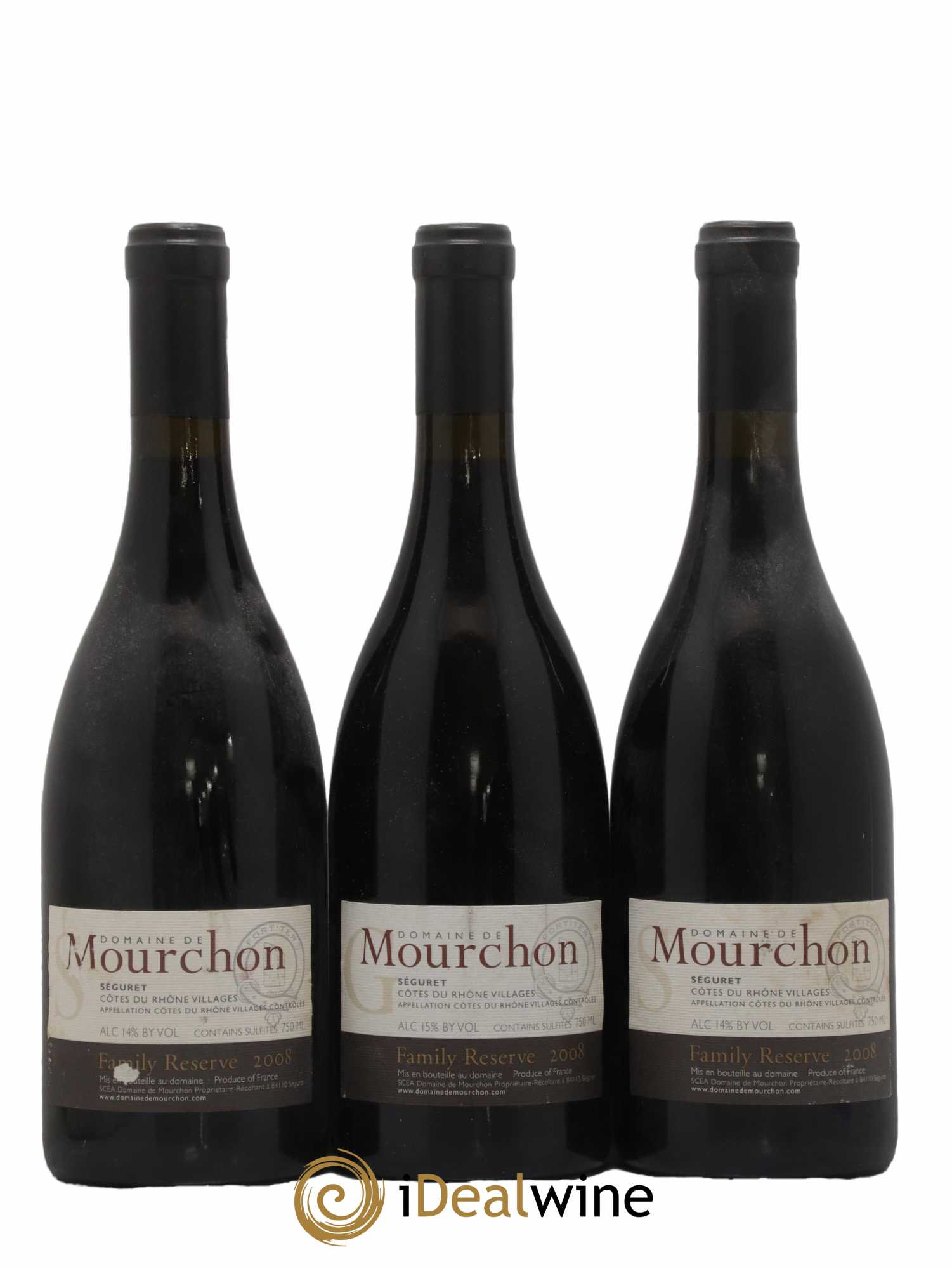 Côtes-du-Rhône Seguret Family Reserve Domaine De Mourchon 2008 - Lotto di 3 bottiglie - 0