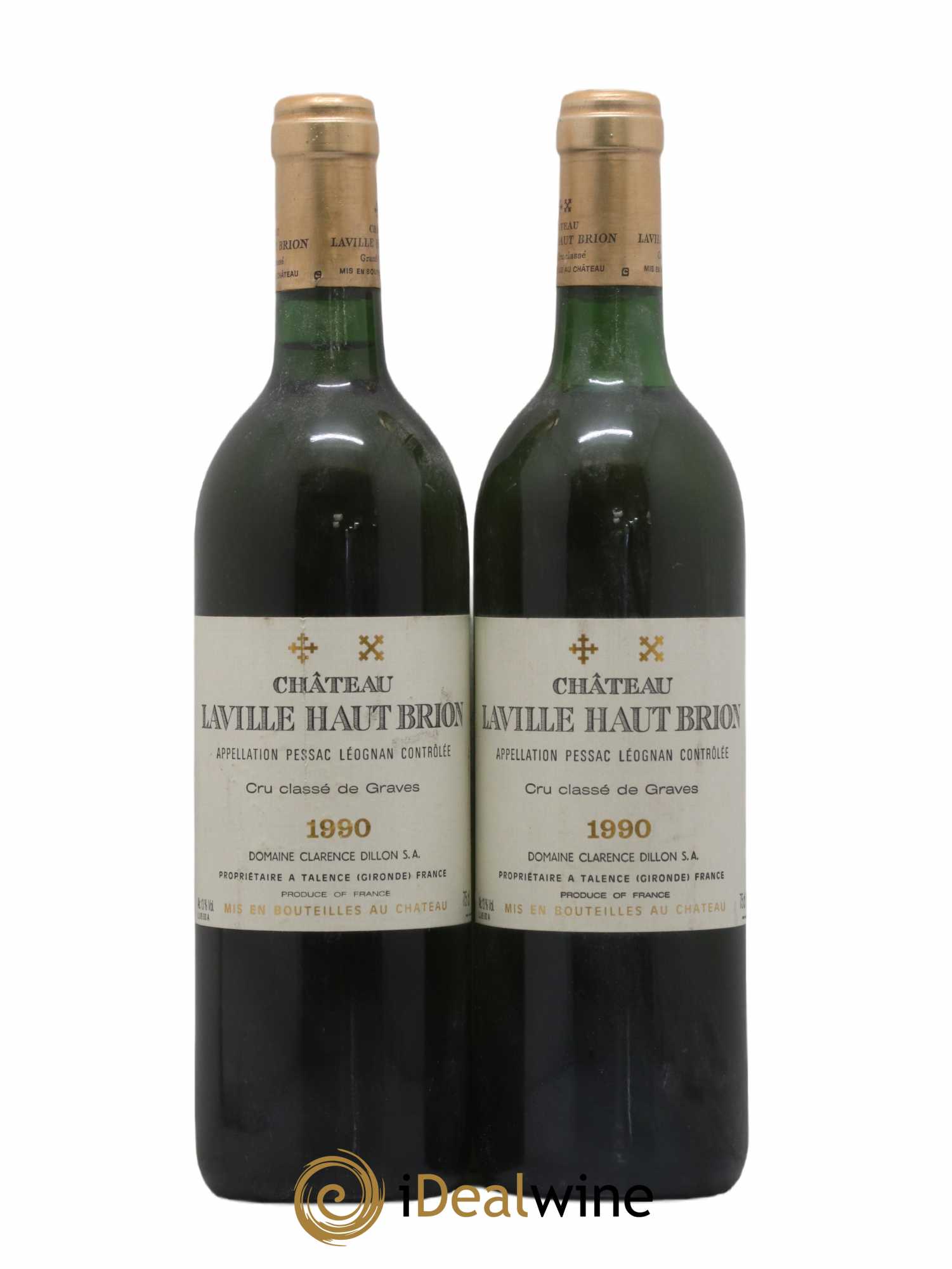 Château Laville Haut-Brion Cru Classé de Graves 1990 - Lot de 2 bouteilles - 0