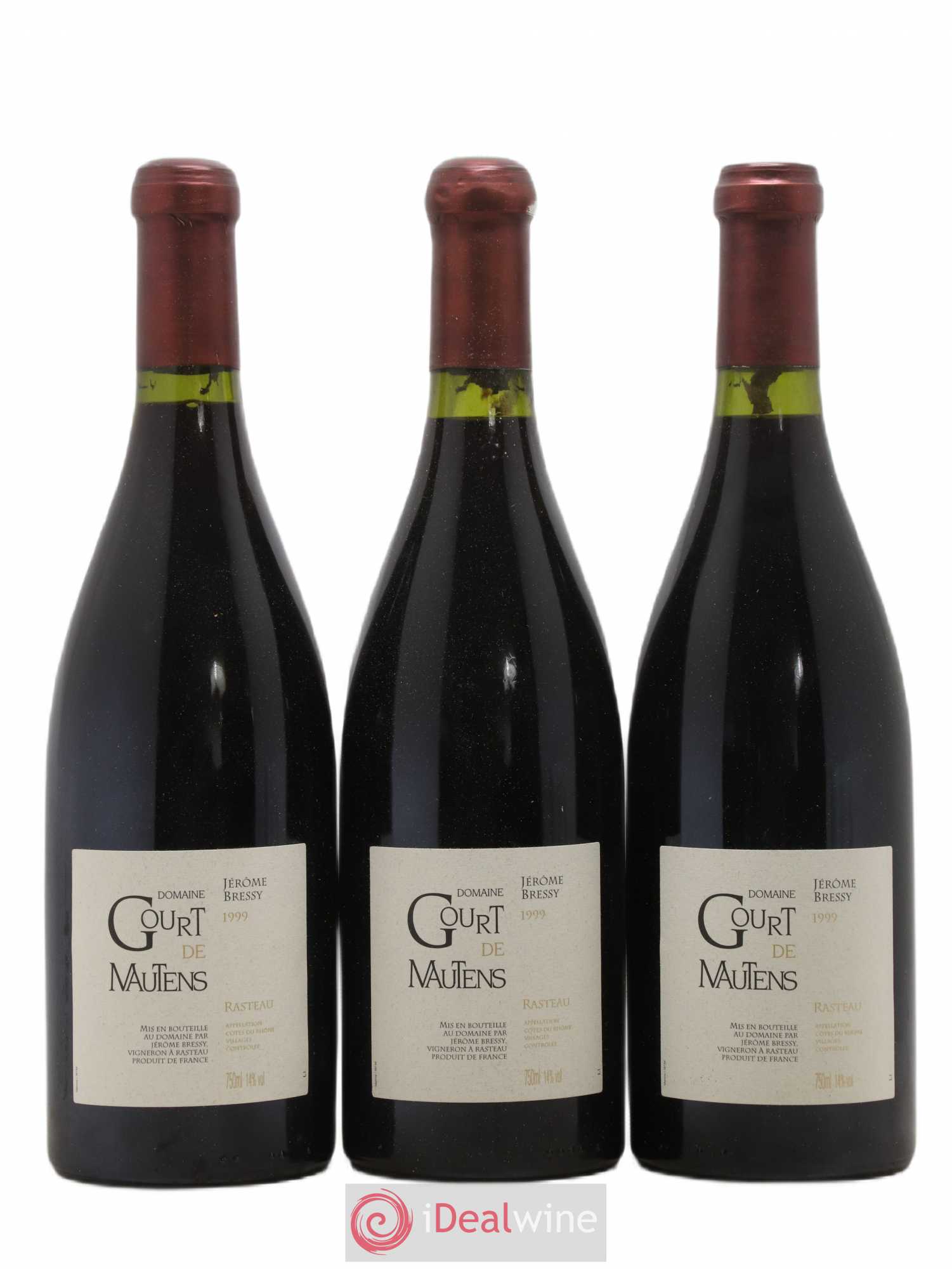 Rasteau Domaine Gourt de Mautens - Jérôme Bressy 1999 - Lot de 6 bouteilles - 1