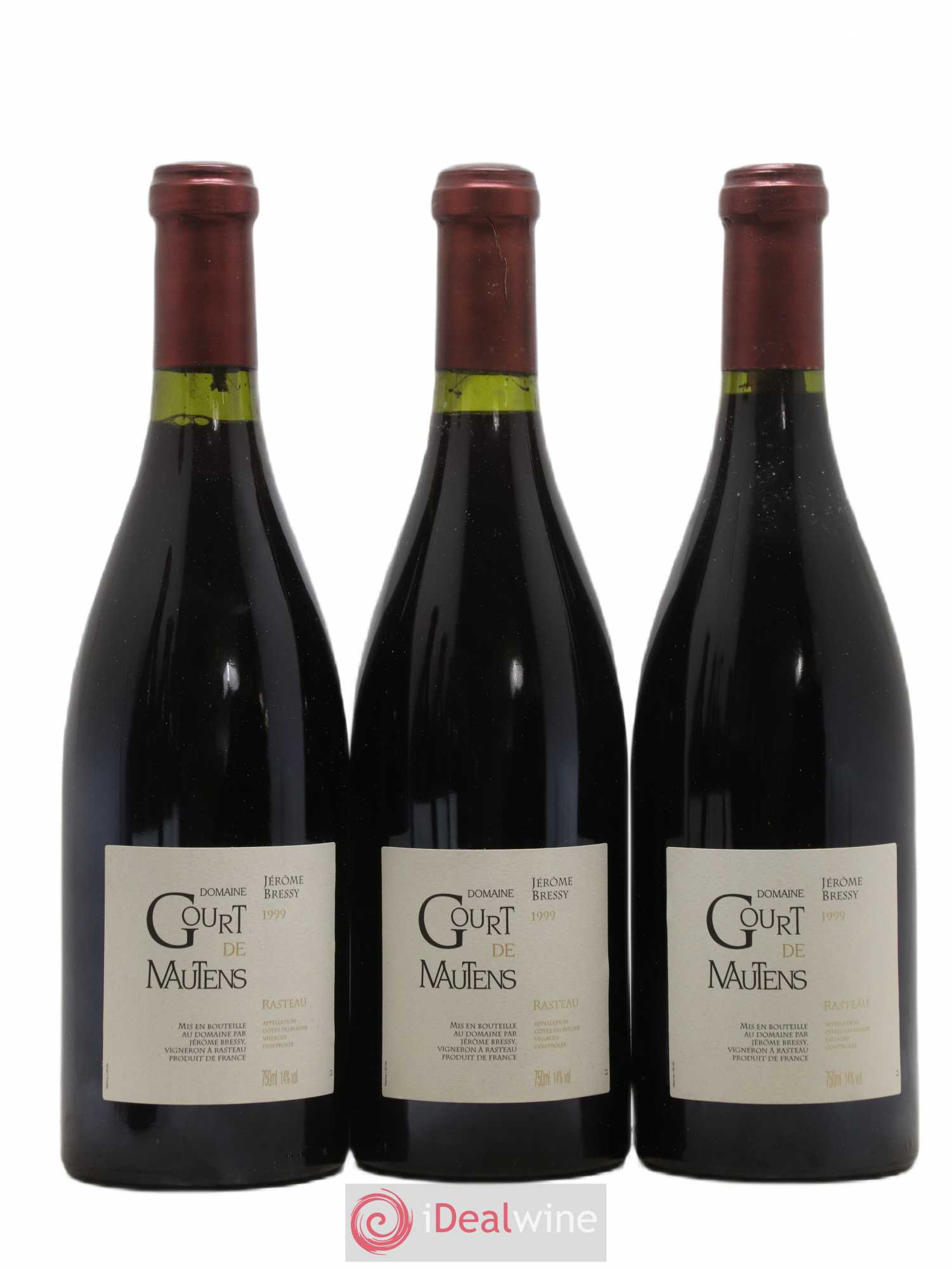 Rasteau Domaine Gourt de Mautens - Jérôme Bressy 1999 - Lot de 6 bouteilles - 2