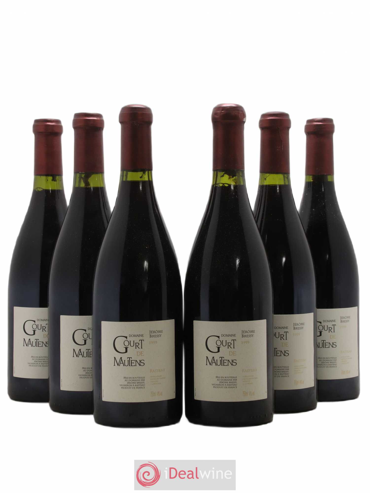 Rasteau Domaine Gourt de Mautens - Jérôme Bressy 1999 - Lot de 6 bouteilles - 0