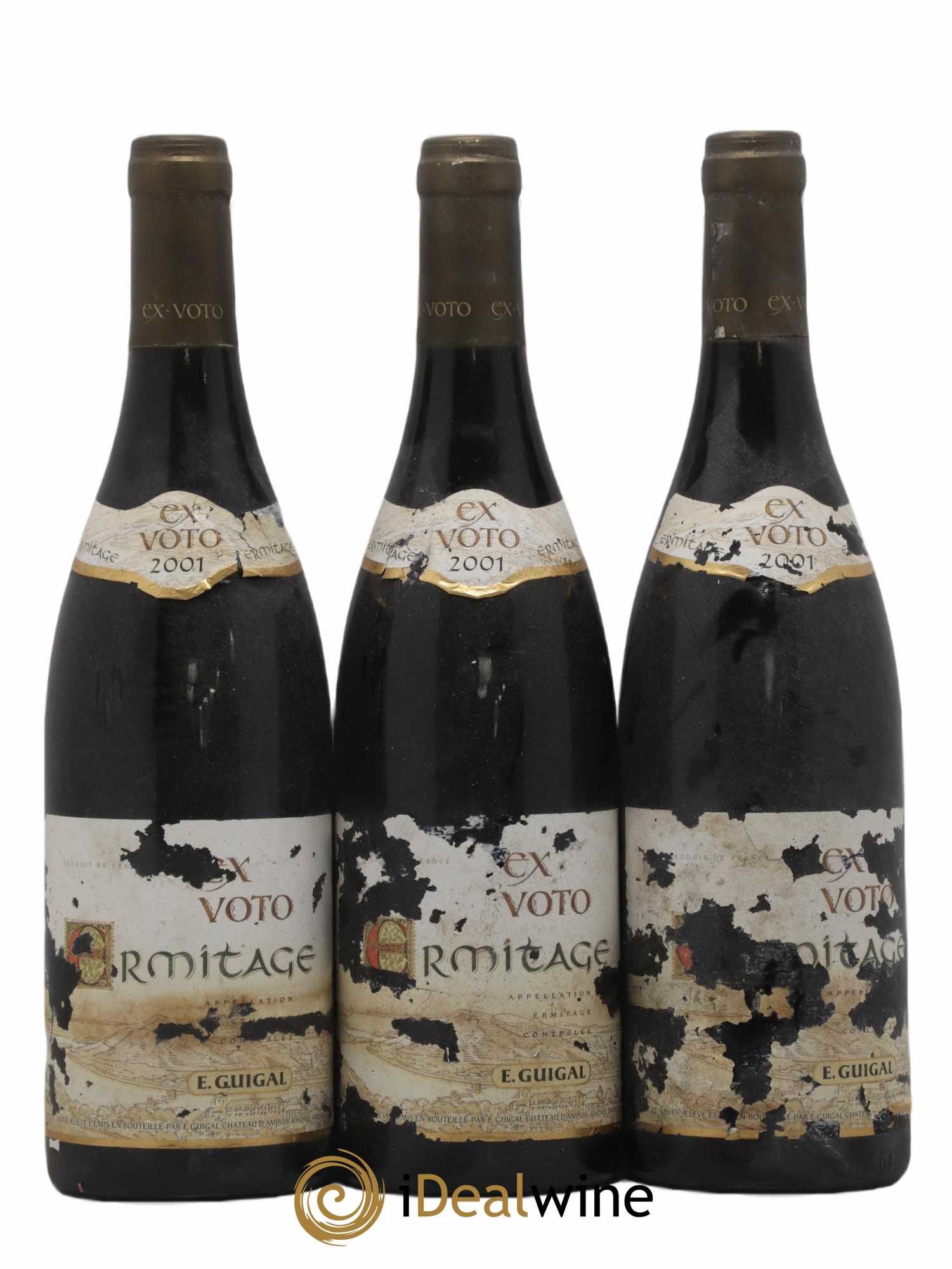 Ermitage Ex Voto Guigal 2001 - Lot de 3 bouteilles - 0