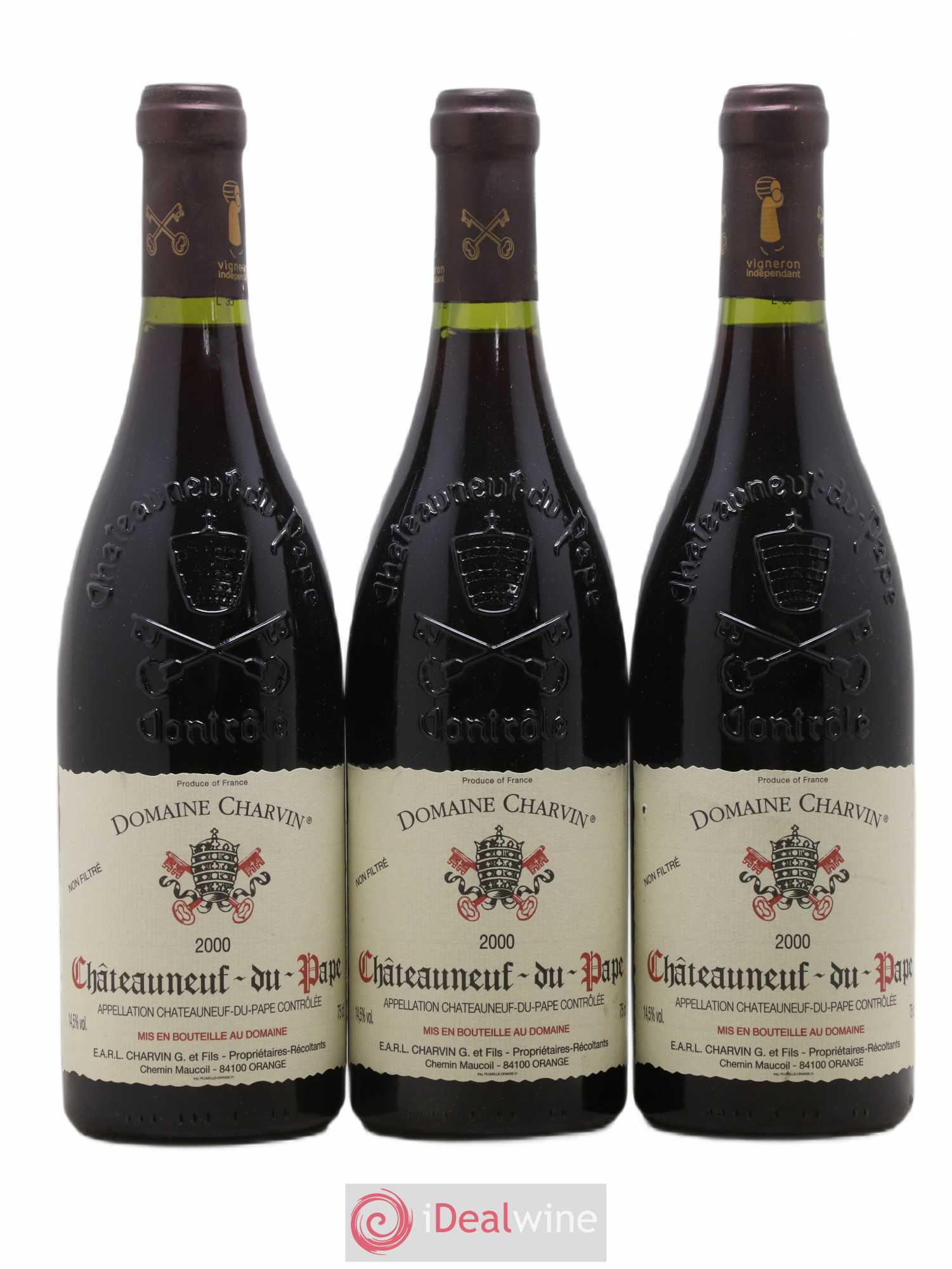 Châteauneuf-du-Pape Charvin (Domaine) 2000 - Lot de 3 bouteilles - 0
