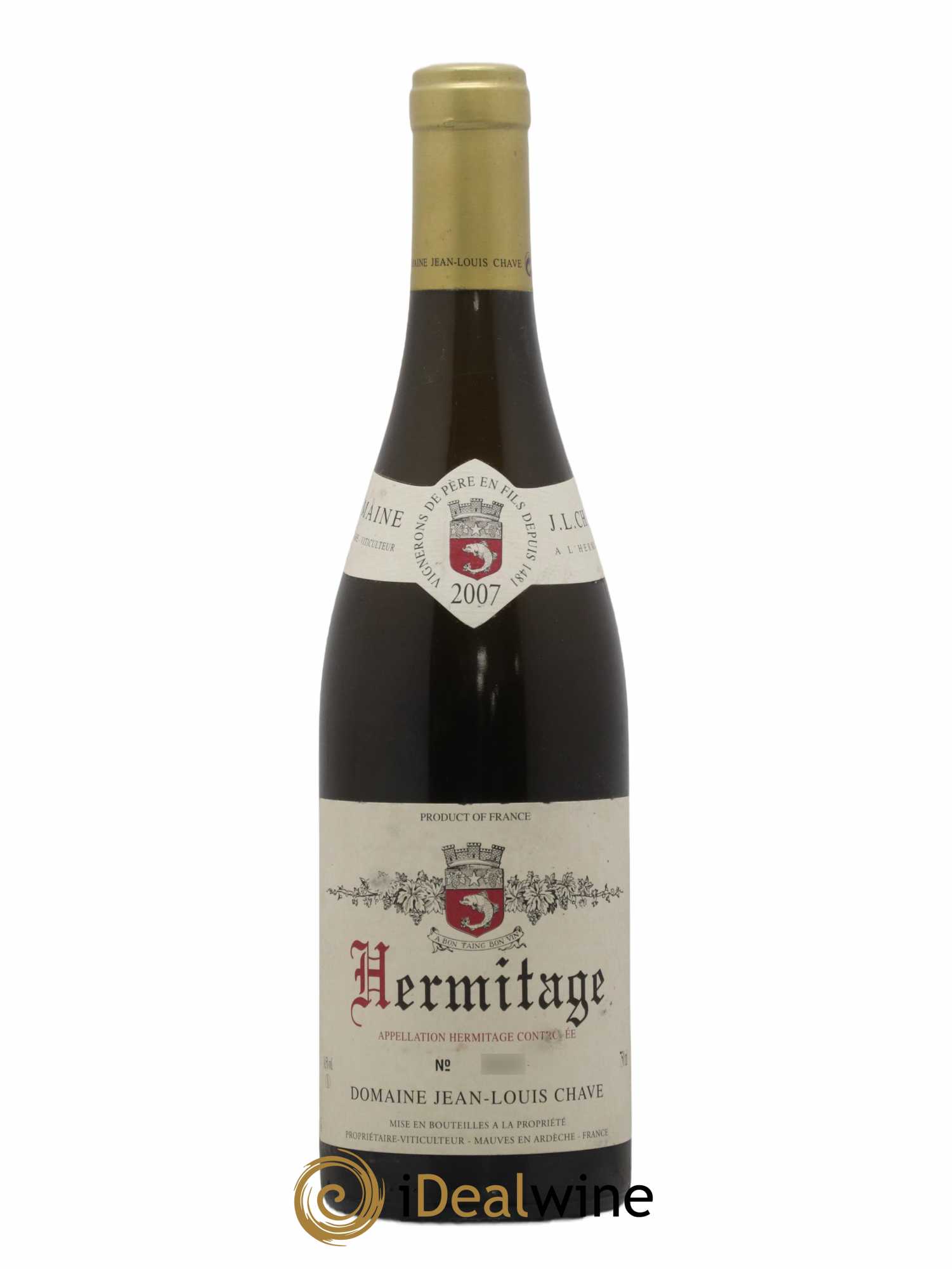 Hermitage Jean-Louis Chave 2007 - Lot de 1 bouteille - 0