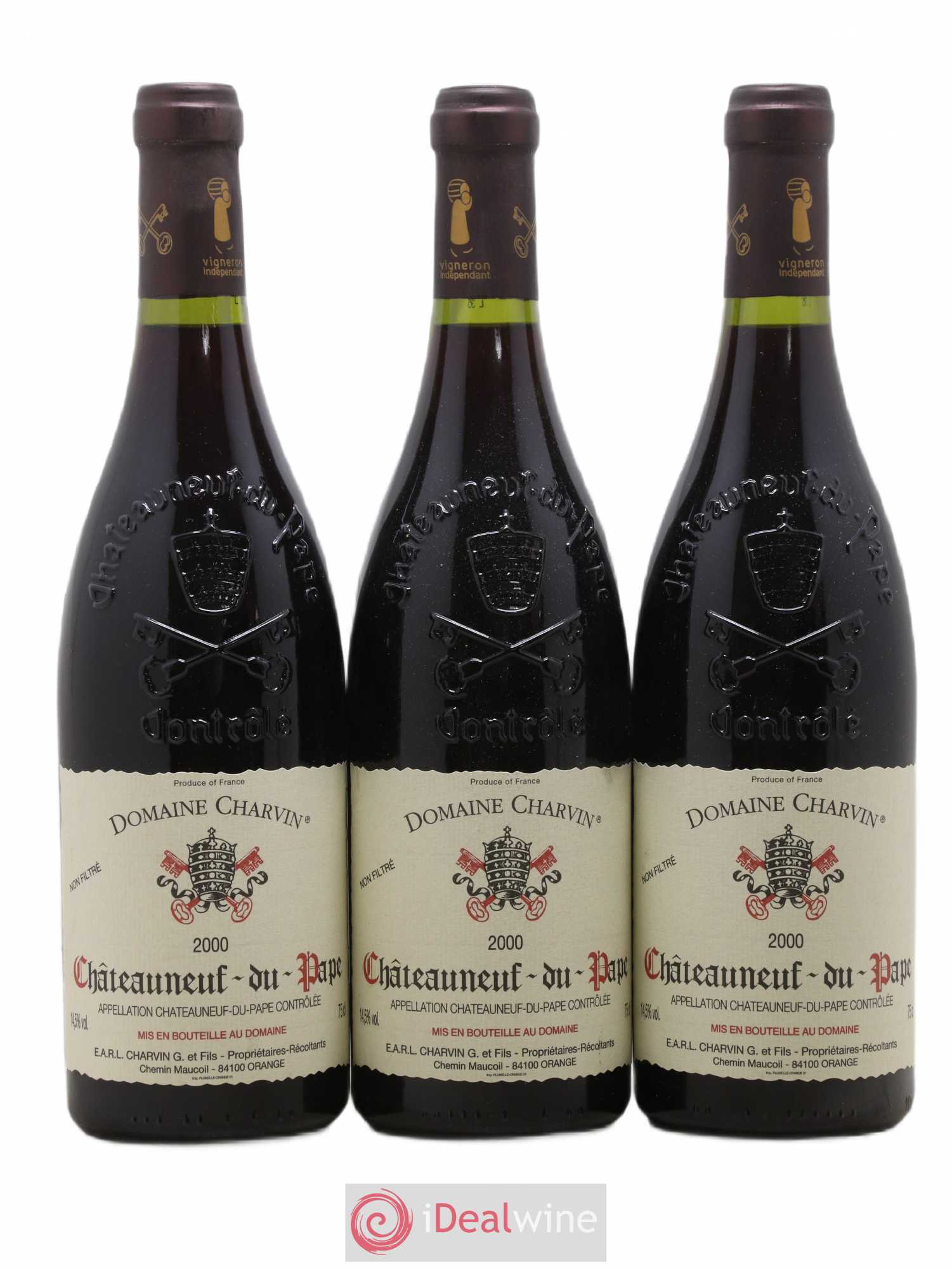 Châteauneuf-du-Pape Charvin (Domaine) 2000 - Lot de 3 bouteilles - 0