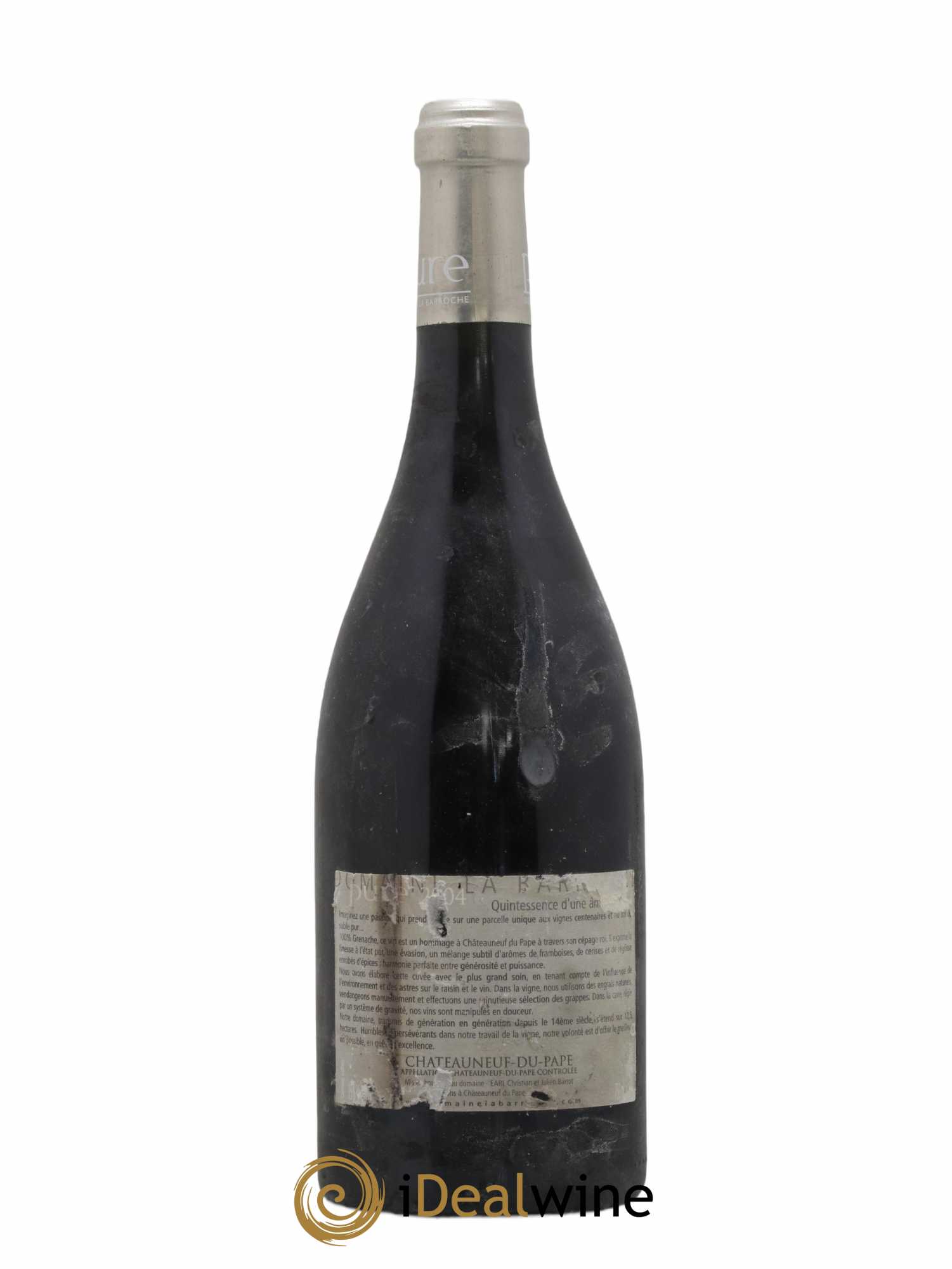 Châteauneuf-du-Pape Cuvée Pure Domaine La Barroche 2004 - Lot de 1 bouteille - 1