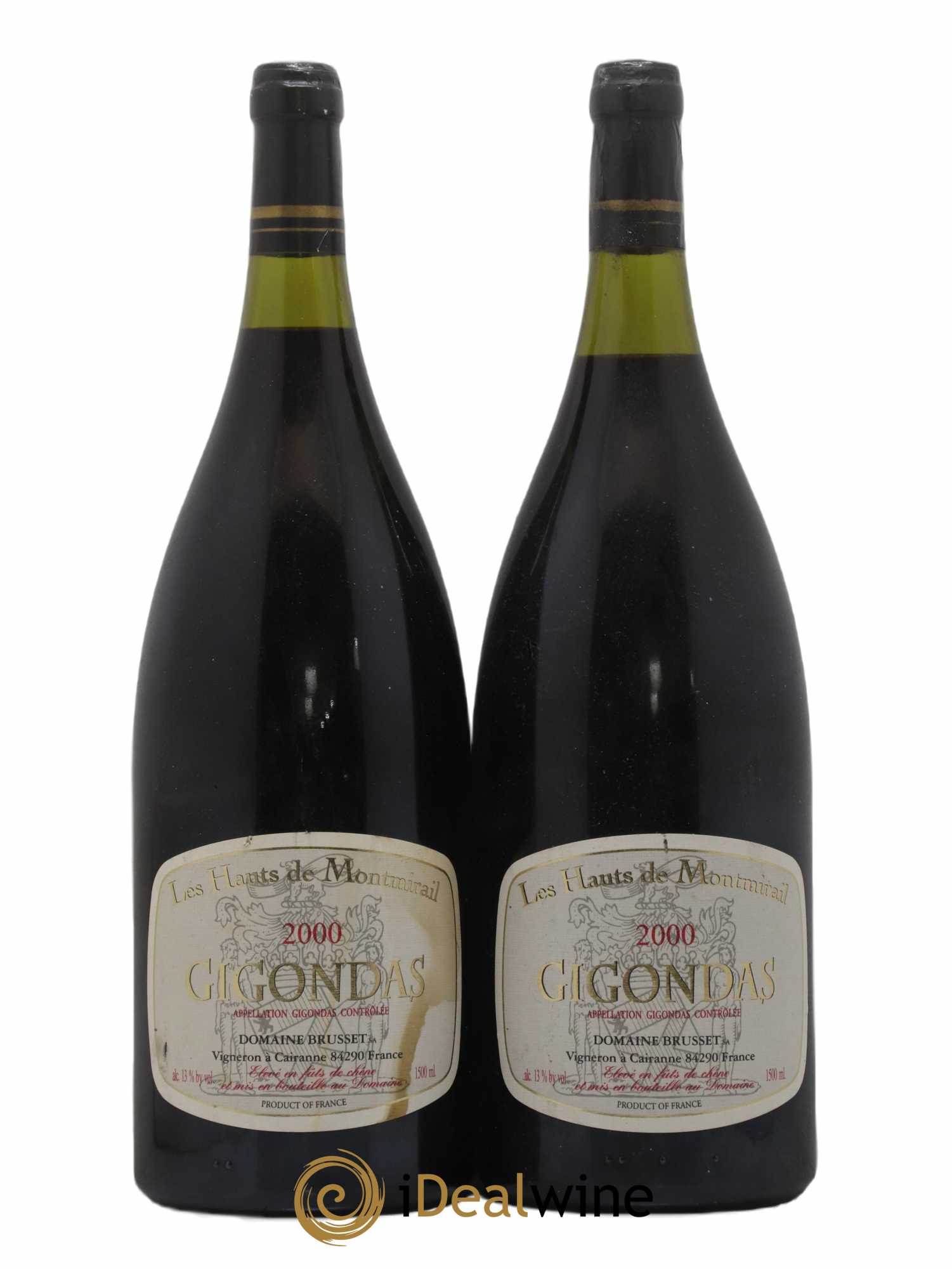 Gigondas Domaine Brusset Les Hauts De Montmirail 2000 - Lot de 2 magnums - 0