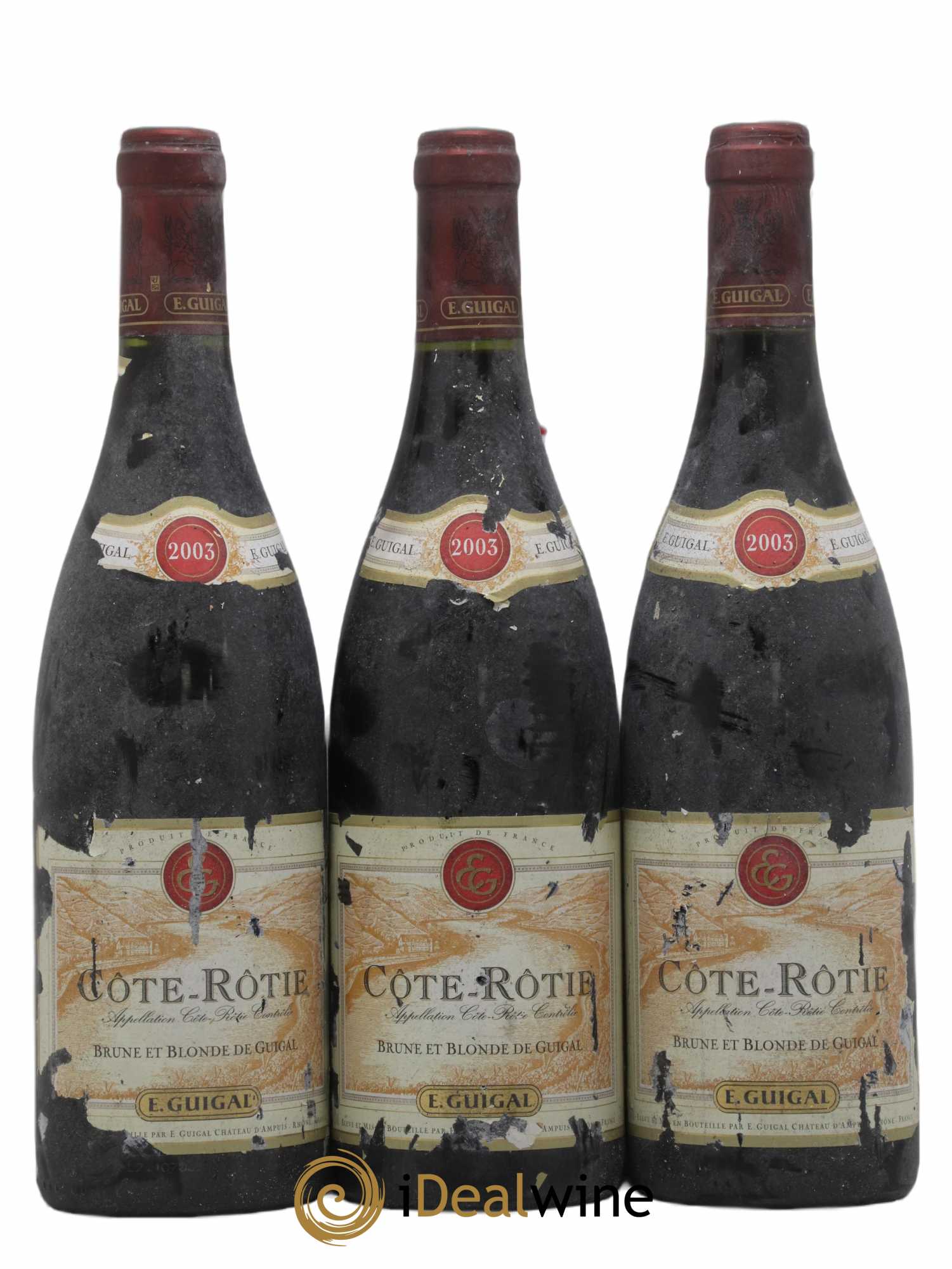 Côte-Rôtie Côtes Brune et Blonde Guigal 2003 - Lot de 3 bouteilles - 0