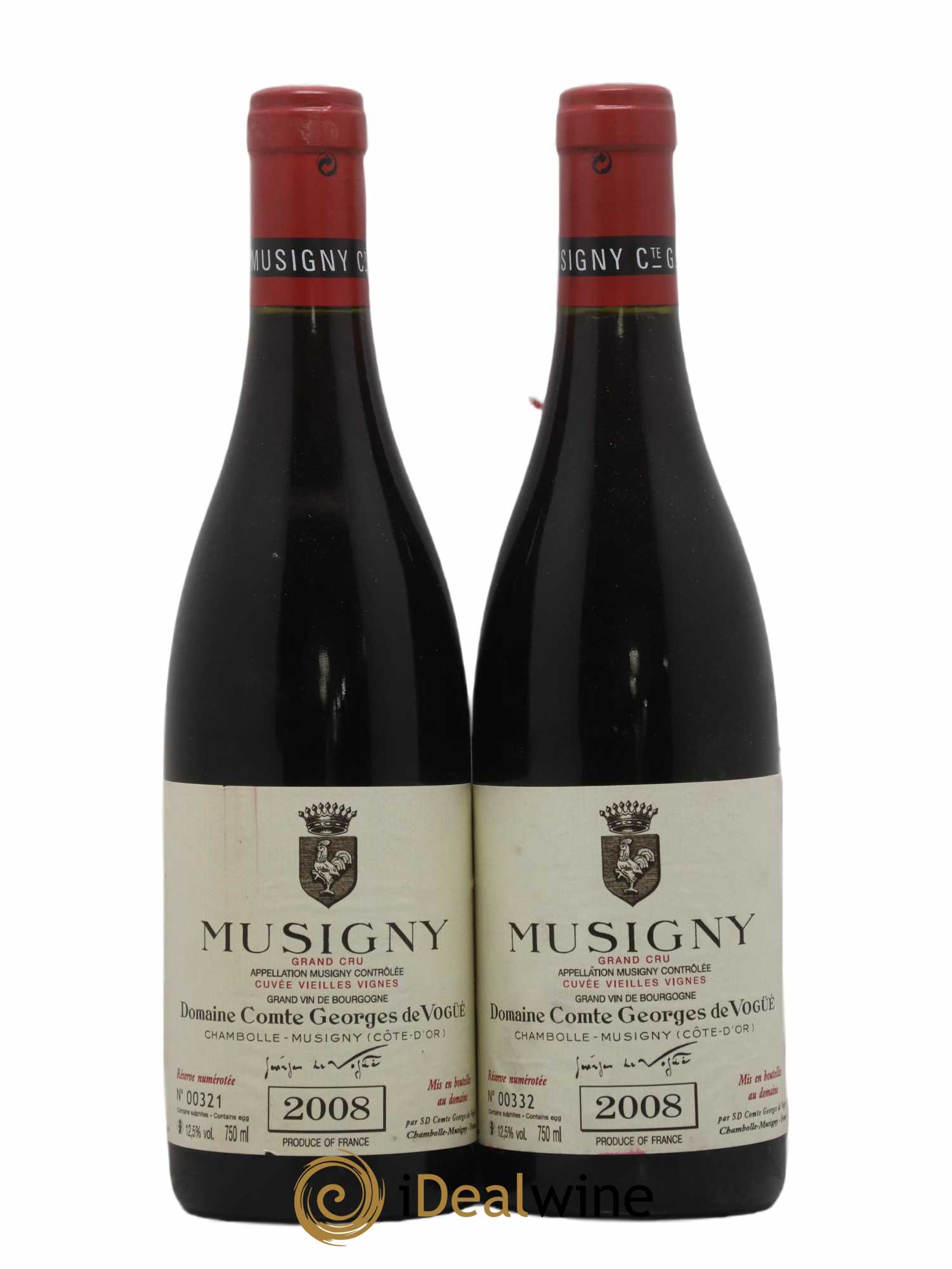Musigny Grand Cru Cuvée Vieilles Vignes Comte Georges de Vogüé 2008 - Lot of 2 bottles - 0