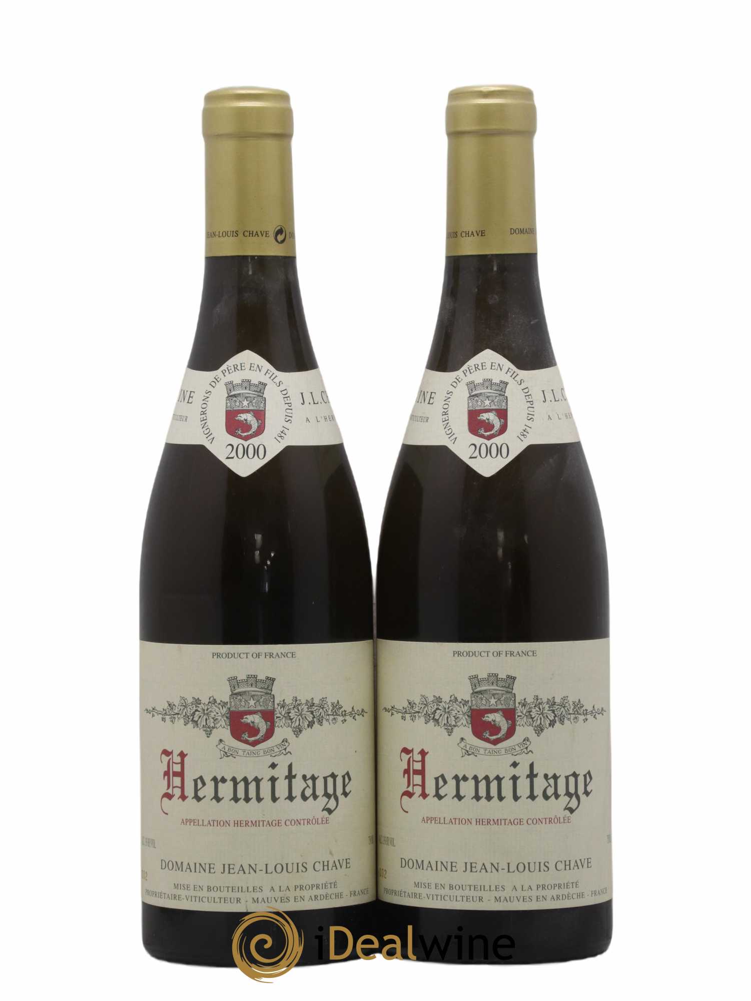Hermitage Jean-Louis Chave 2000 - Lot de 2 bouteilles - 0