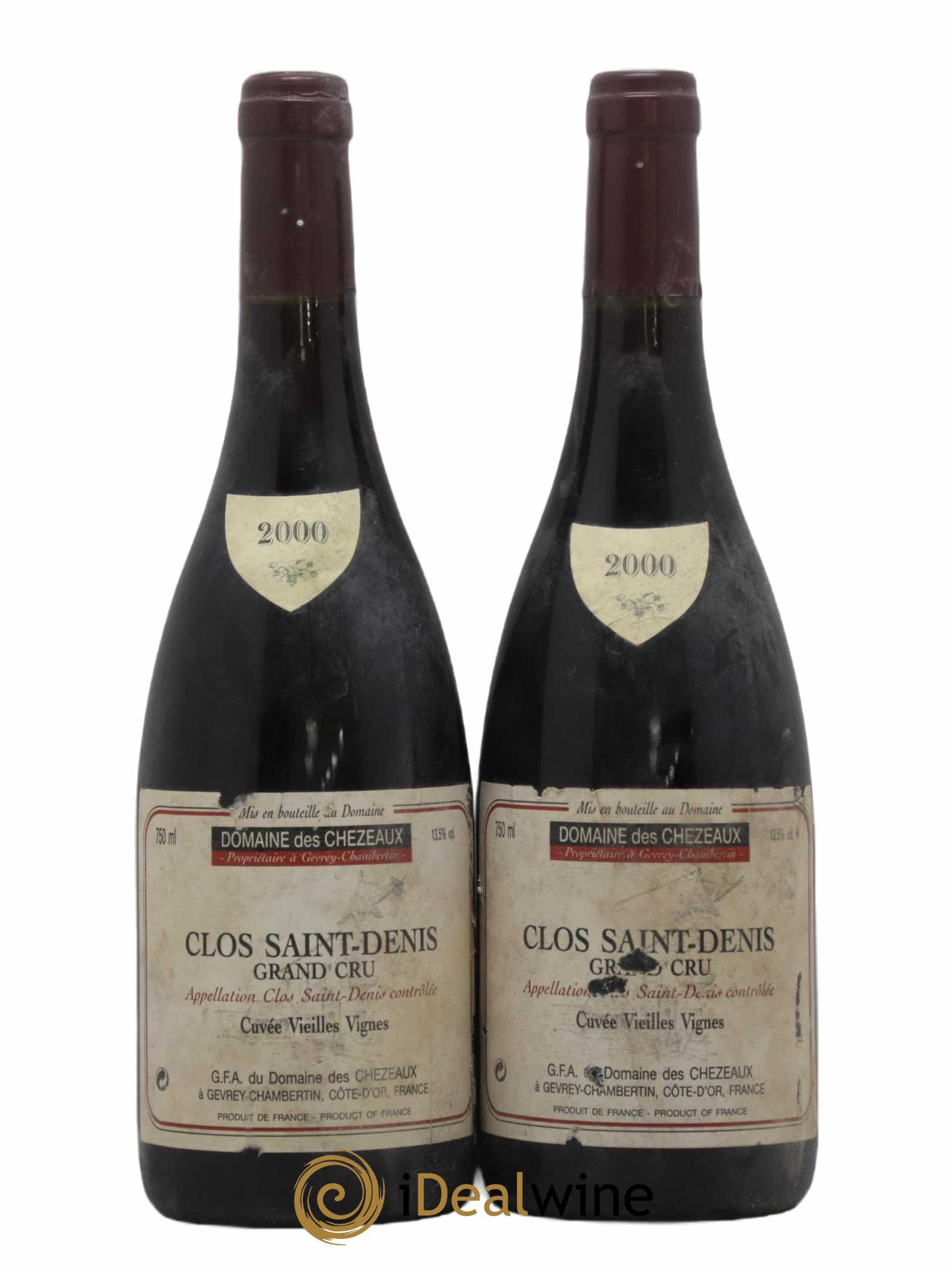 Clos Saint-Denis Grand Cru Vieilles Vignes Des Chezeaux (Domaine) 2000 - Lot de 2 bouteilles - 0