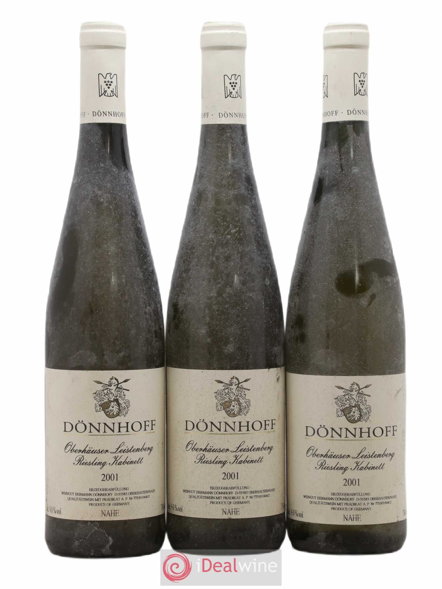 Allemagne Nahe Oberhäuser Leistenberg Kabinett Dönnhoff 2001 - Lot de 3 bouteilles - 0